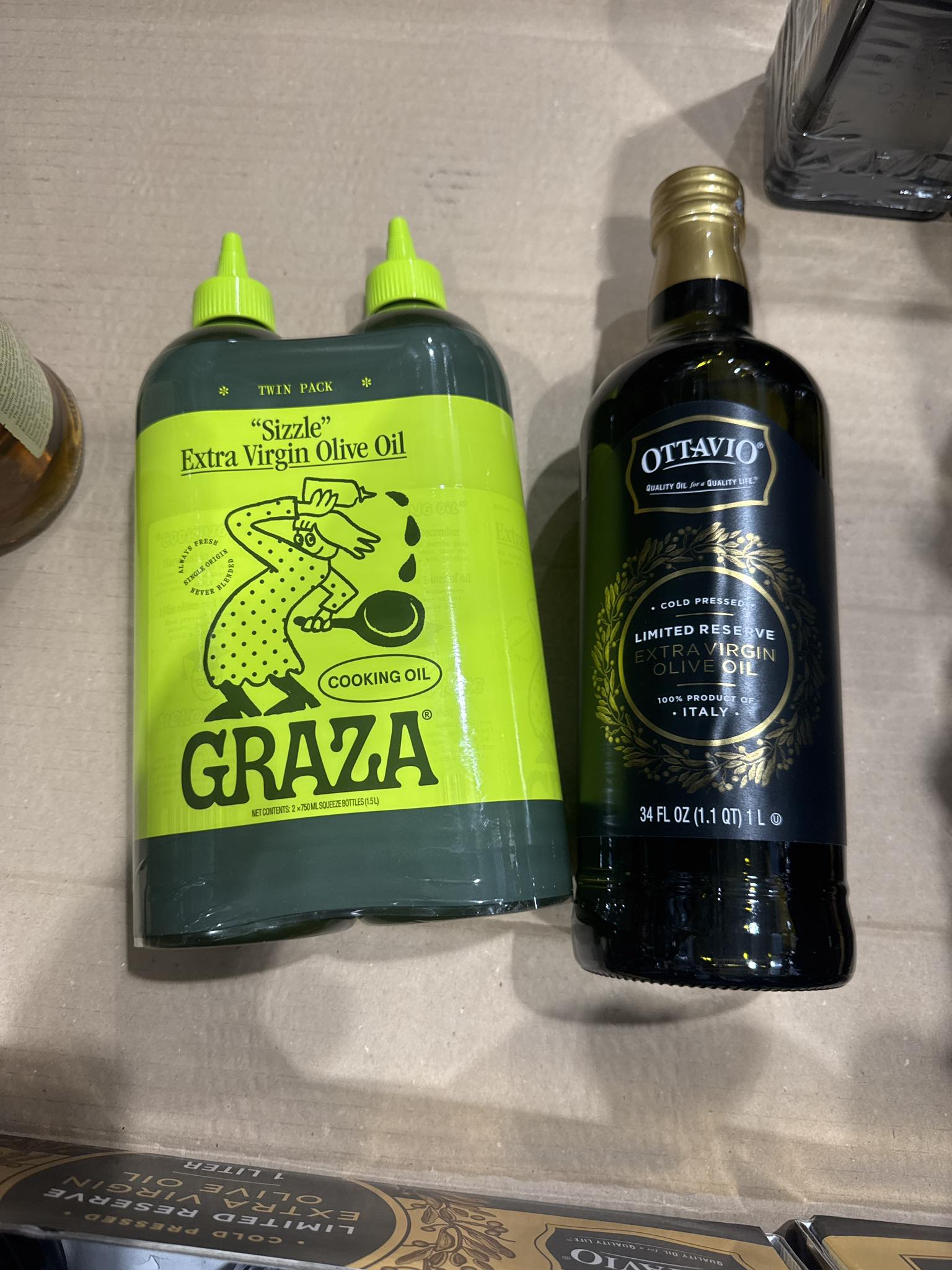 Graza extra virgin olive oil at Brooks Grocery