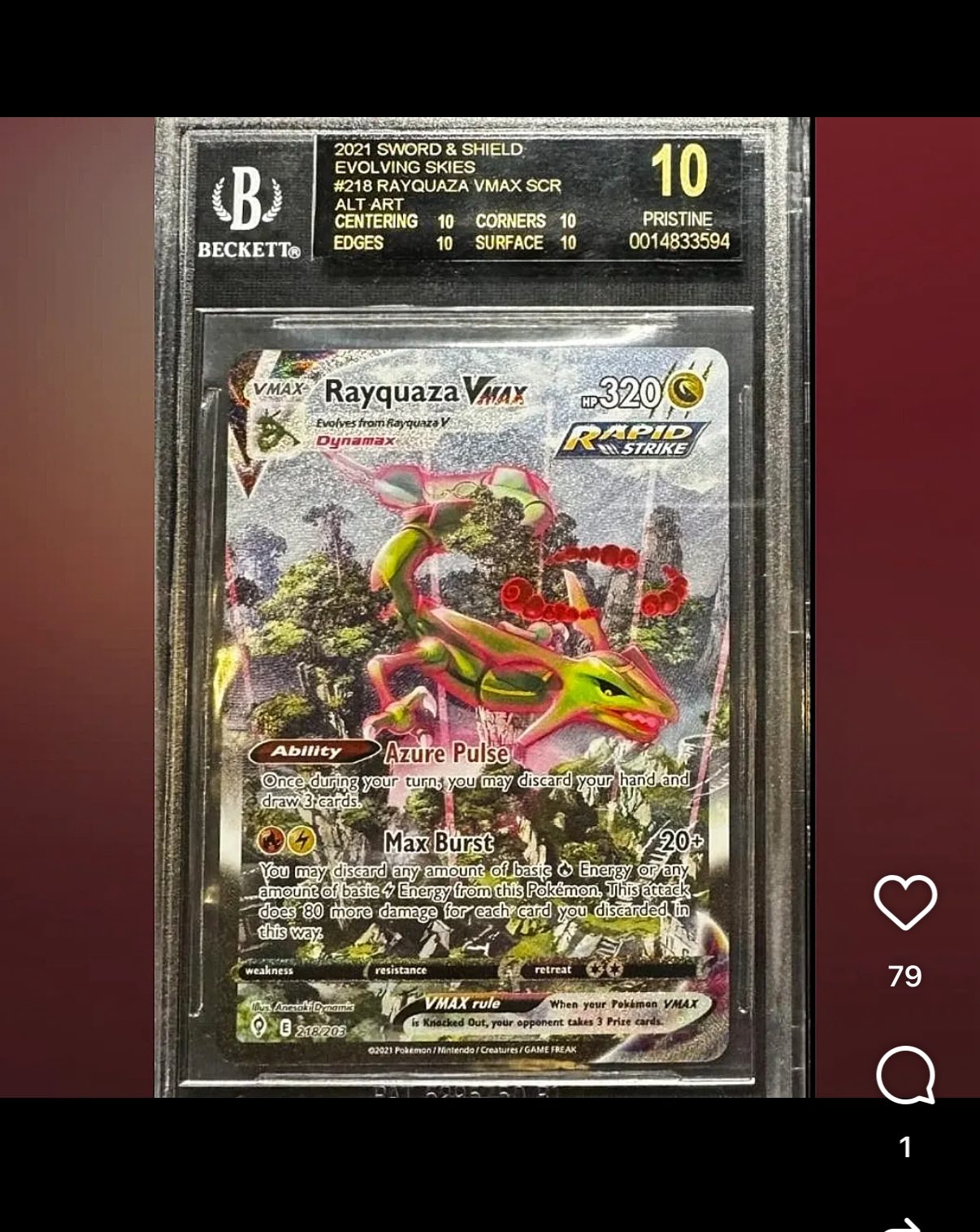 1000 damage pokemon card  Greninja ex 198/167  Twilight Masquerade  Full Art Pokemon  Secret Rare : Toys & Games the trusted official grading guarantees its condition 10,000,000 Volt Thunderbolt! by ChaosTrevor