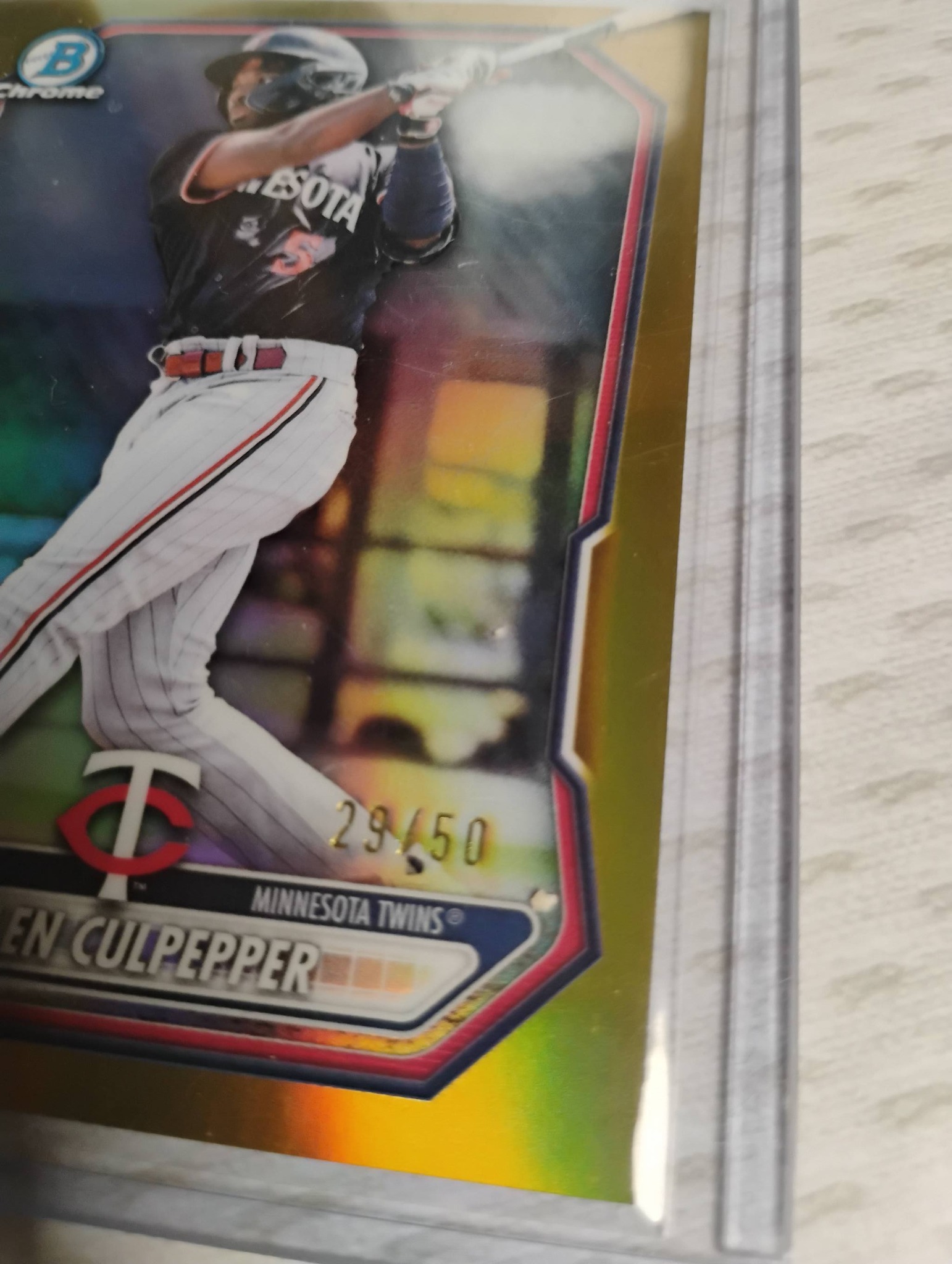 Kaelen Culpepper gold baseball card auction