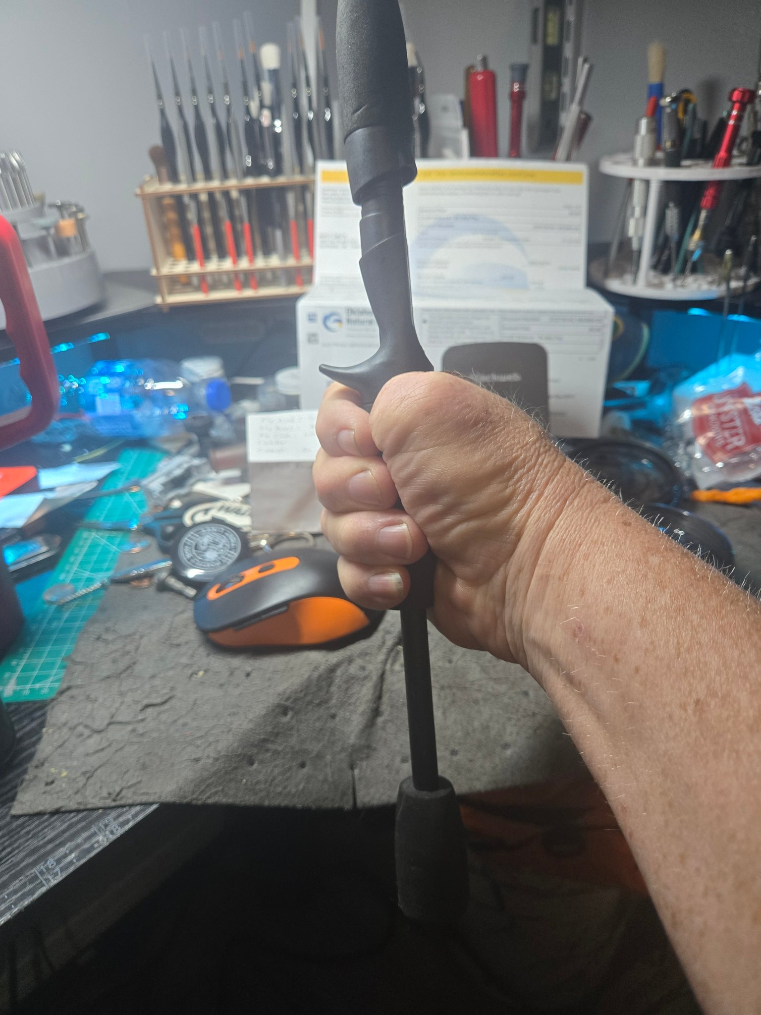 ceiling racks for fishing poles Metal Rod Rack (Attaches to Ceiling) 9 Pole Rack wicked 130 so you can stow Daiwa Saltist 5.3:1 Gear Color:Bubble Gum Pro Blue