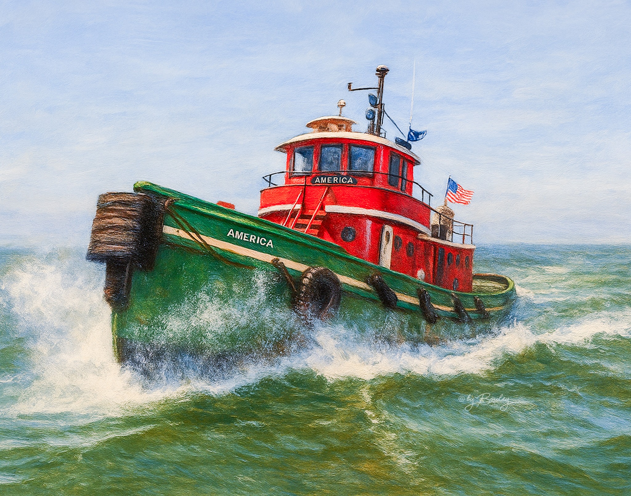 TUG BOAT CHRONICLES | This is a digital art of the 
