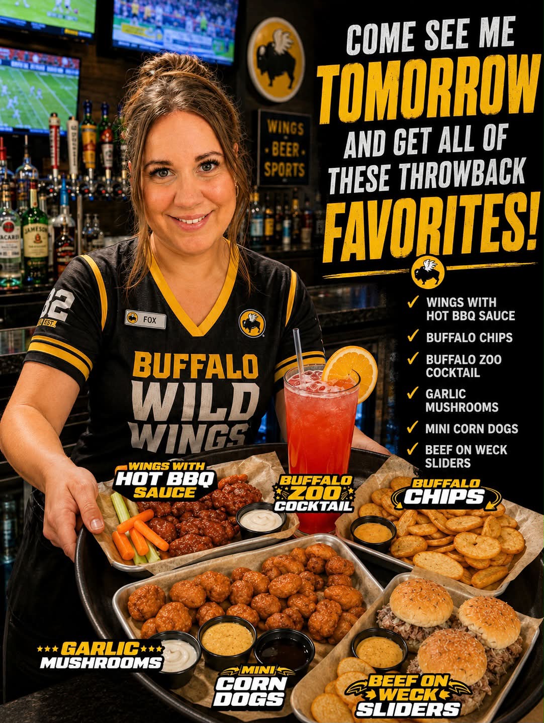 Buffalo Wild Wings brings back kimmelweck rolls and throwback menu