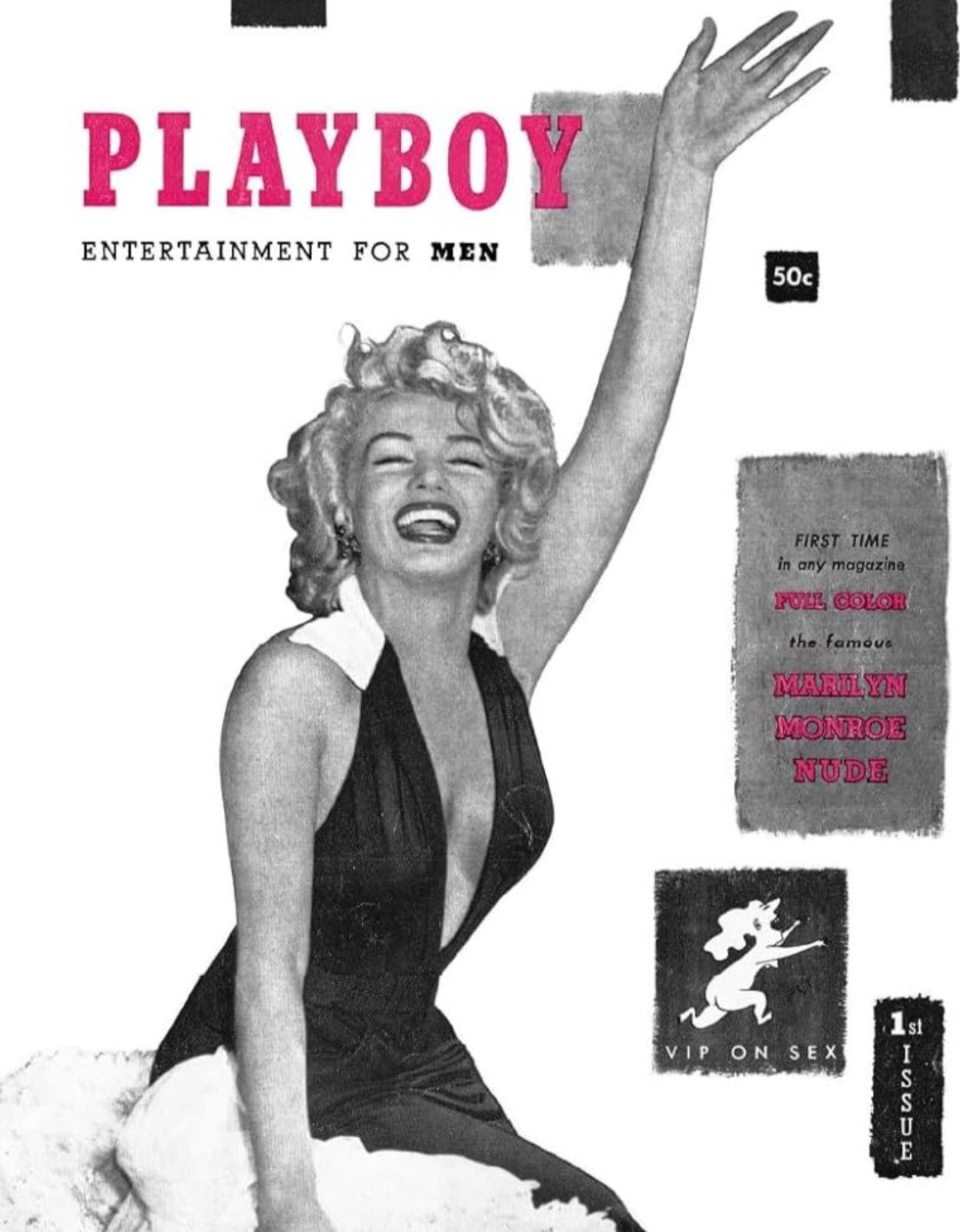 Marilyn Monroe in that very first issue of Playboy magazine