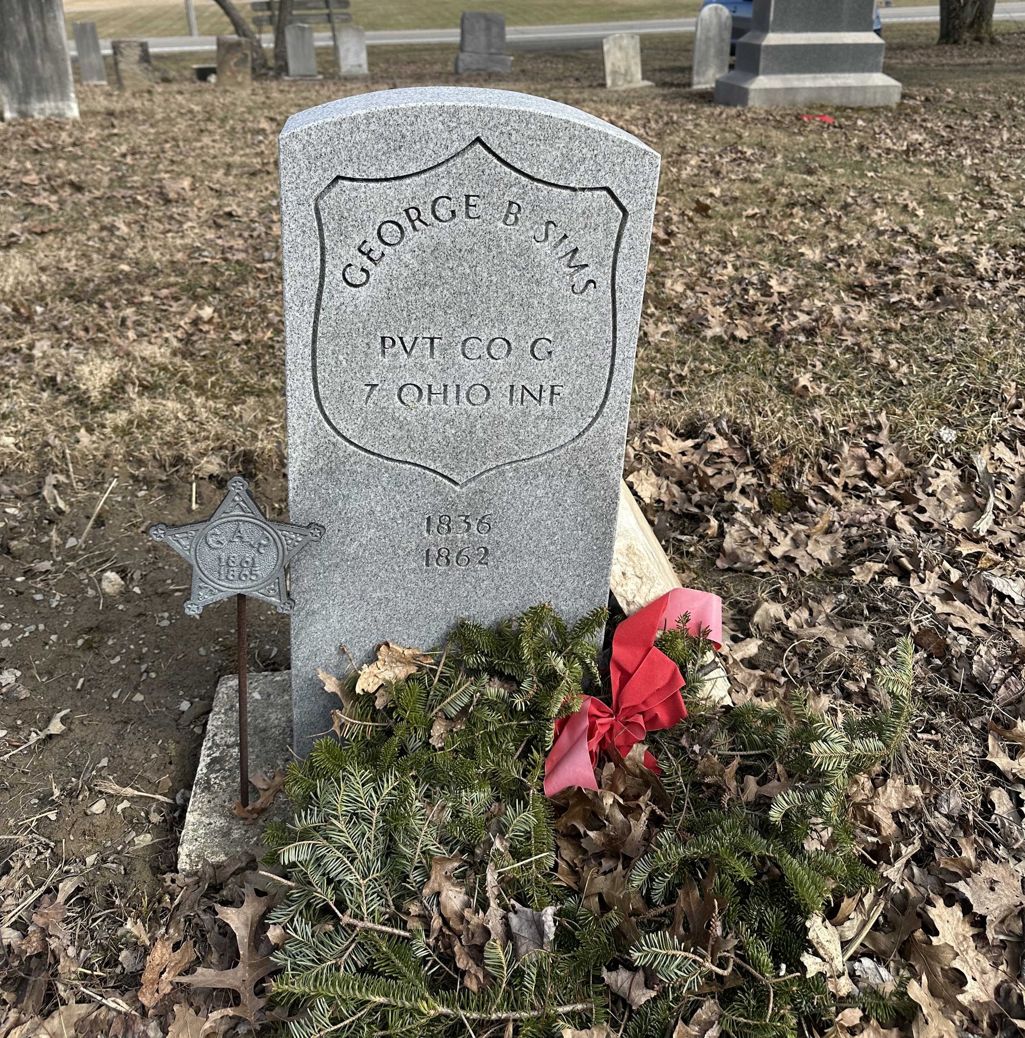 Friends of Portage County OH Cemeteries | GEORGE SIMS (1836-1862 ...