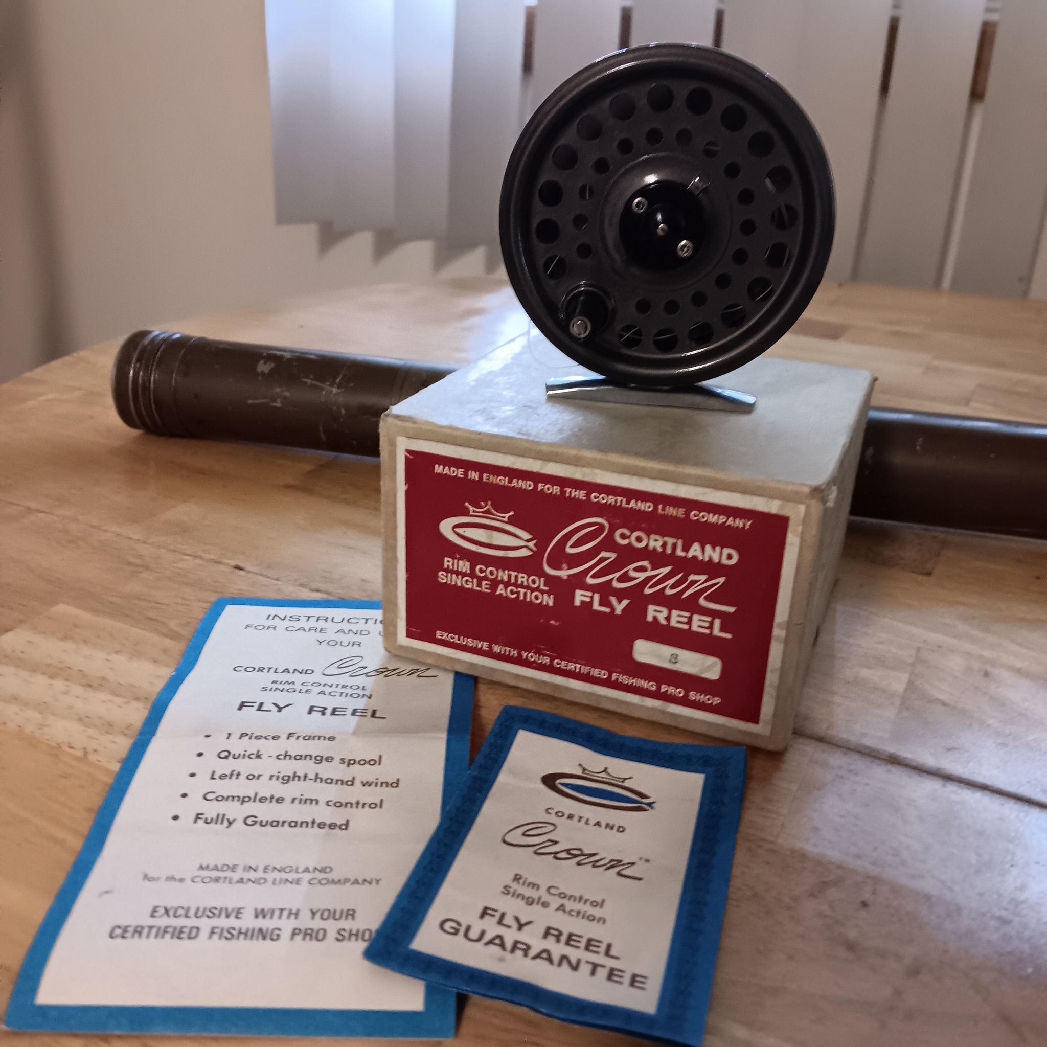 cortland fly reel made in england Guide Series 6-8 WT and incorporates a locking knob for a tight tolerance Cortland fly fishing gear made