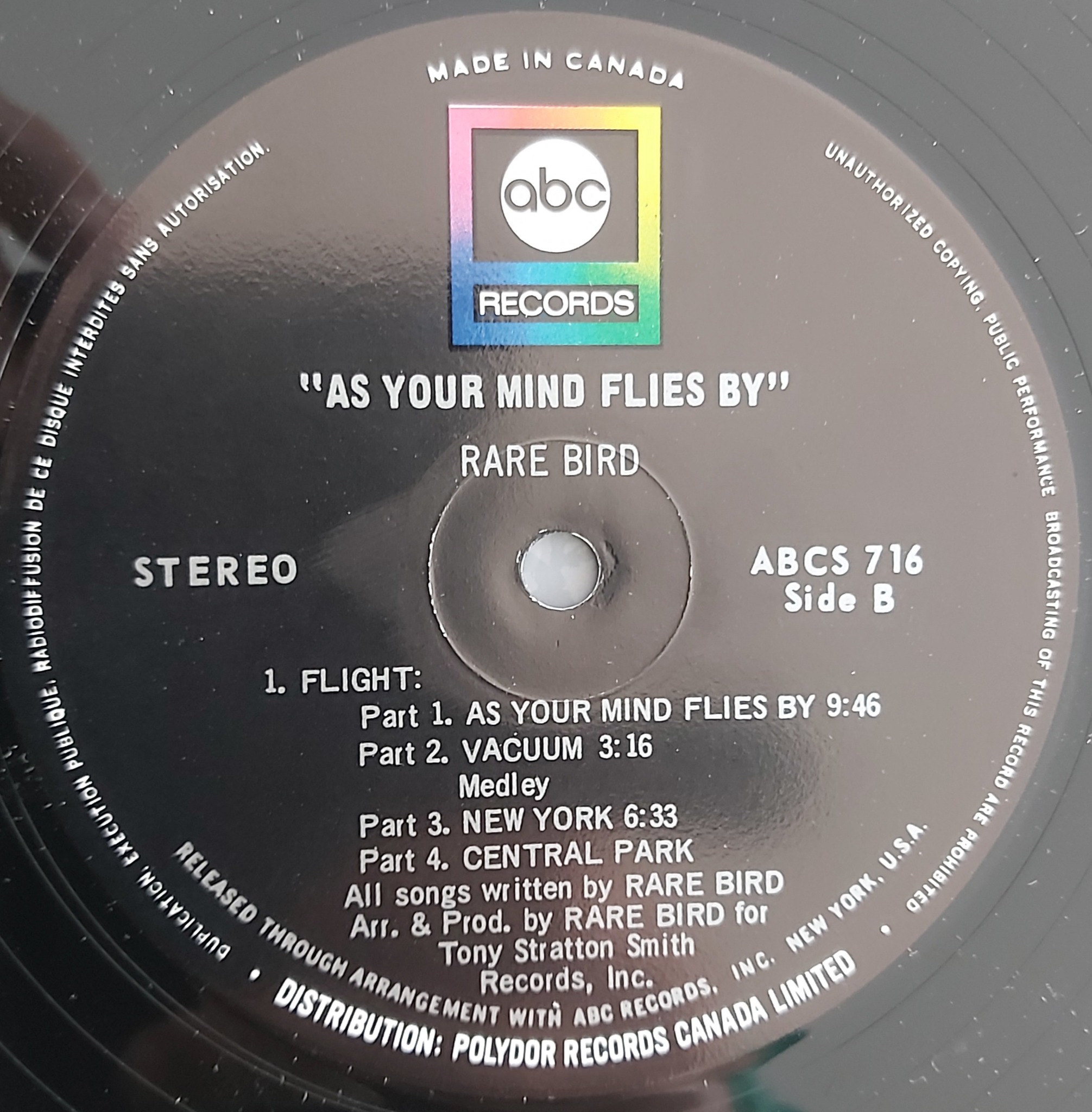 Rare Bird As Your Mind Flies By-ABC Records Polydor Records 1970 