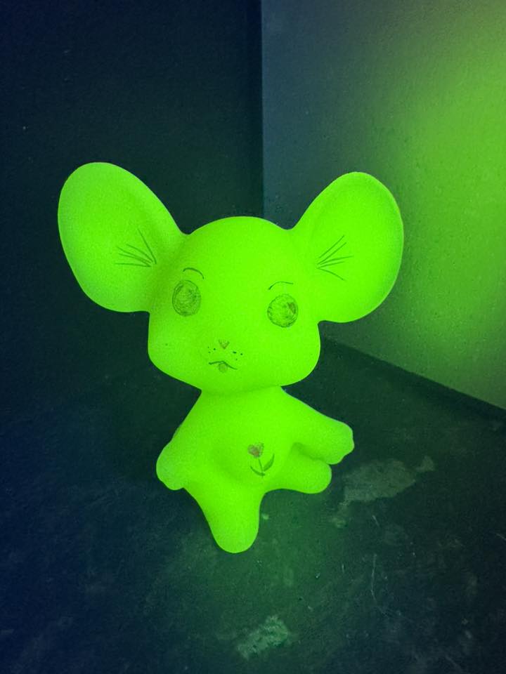 Collectible Fenton frosted glass mouse figurine is part of the