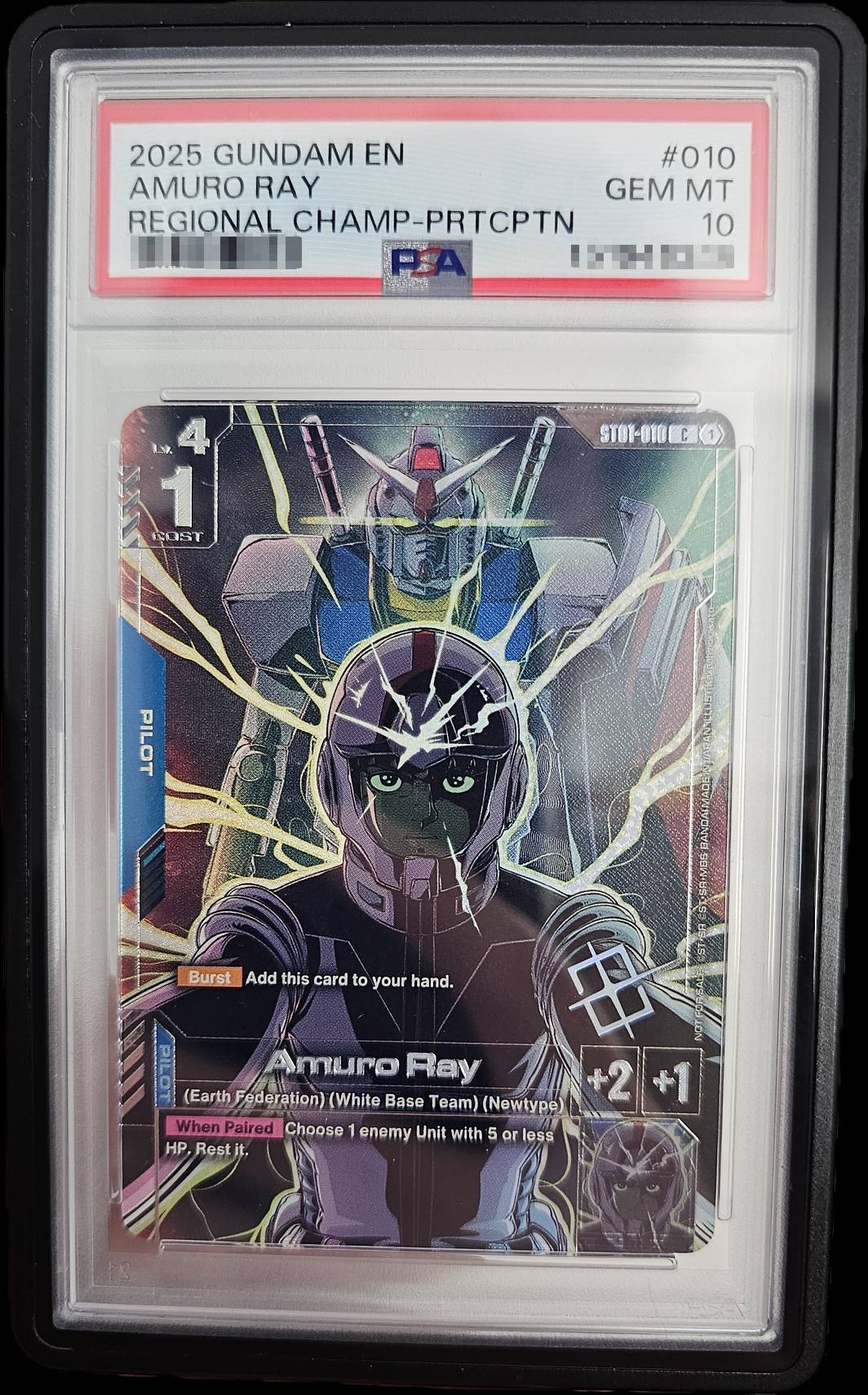 Rare Gundam TCG cards graded by PSA