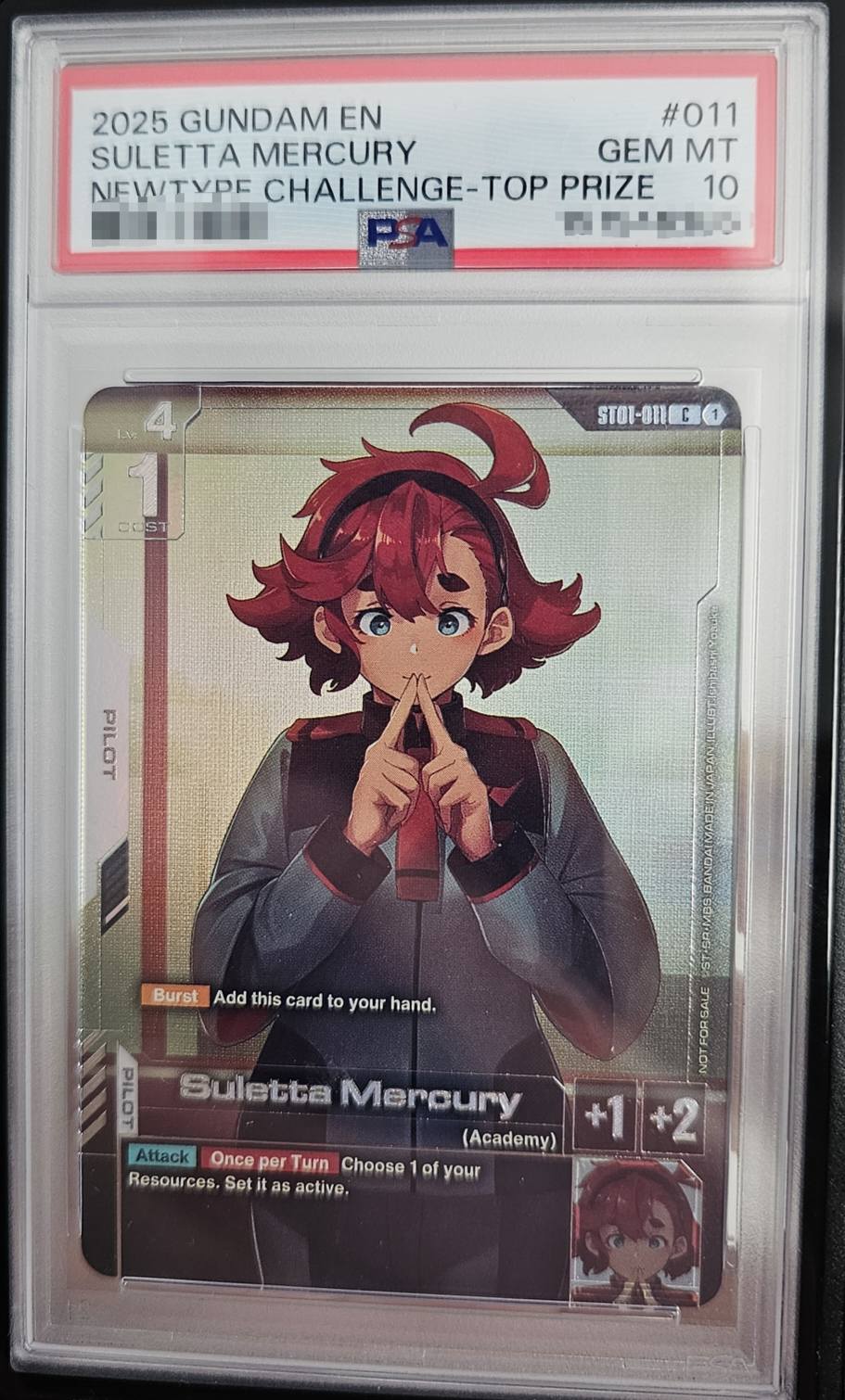 Rare Gundam TCG cards graded by PSA