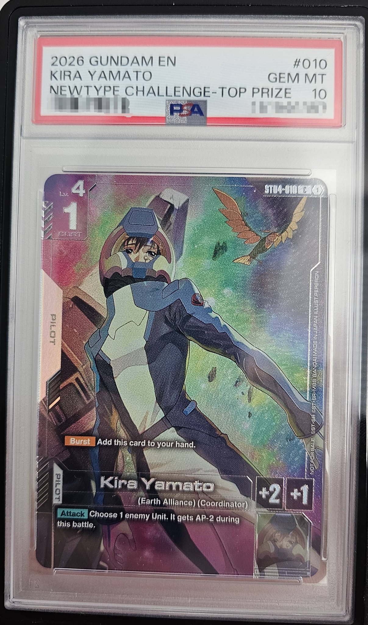 Rare Gundam TCG cards graded by PSA