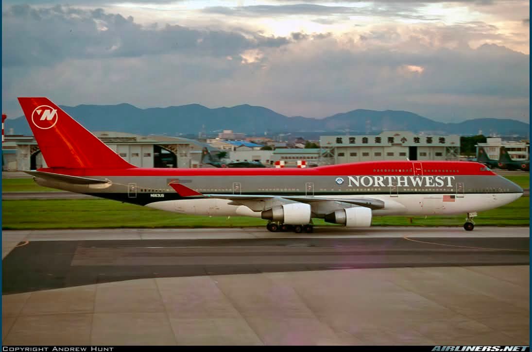 Northwest 747-400, AMs 1998. @northwestairlines