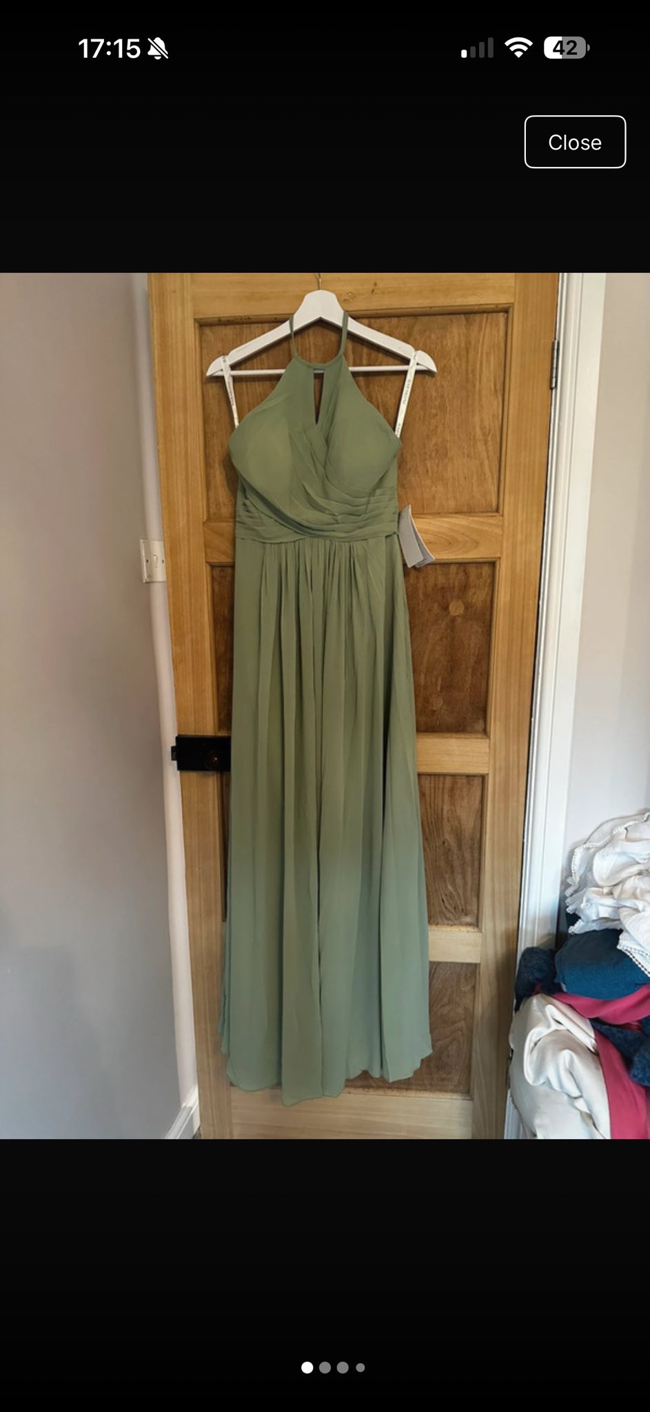 Moss green bridesmaid dresses for sale on Vinted