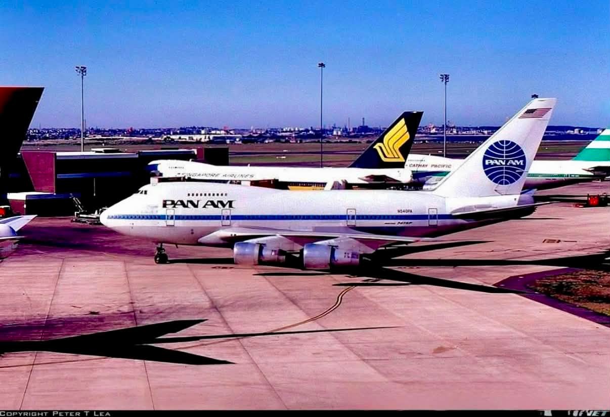 Pan Am Boeing 747SP model with historic flight records