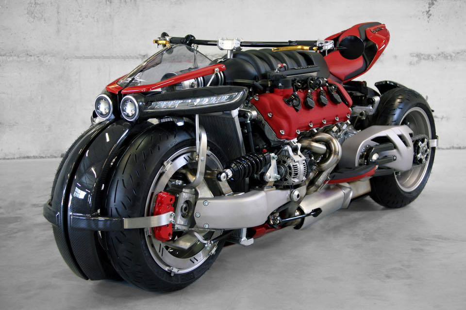 The Lazareth LM847 is a unique motorcycle powered by a Maserati
