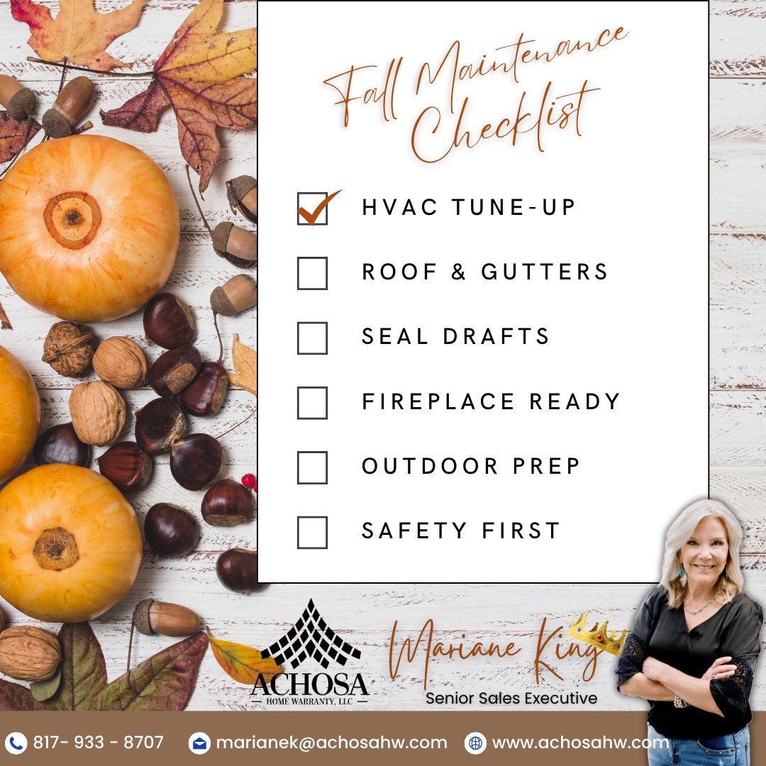 Mariane King Home Warranty Queen | 🍂 Fall Home Maintenance Checklist 🍂 ...