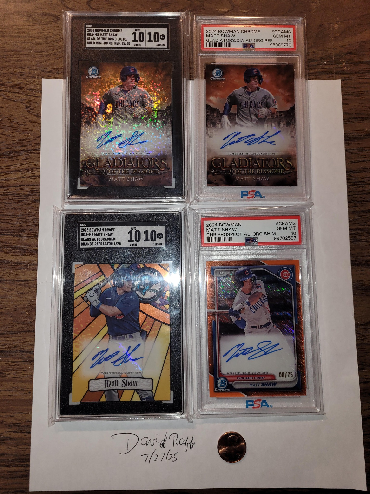 2025 Topps Update Matt Shaw autograph card for sale