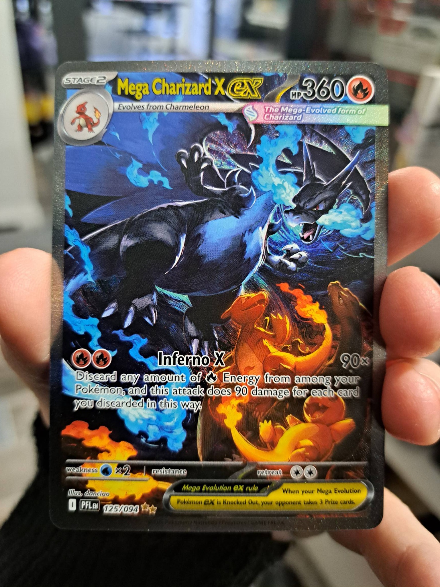 We have the English and Japanese Mega Charizard X ex available 🔥 🔥