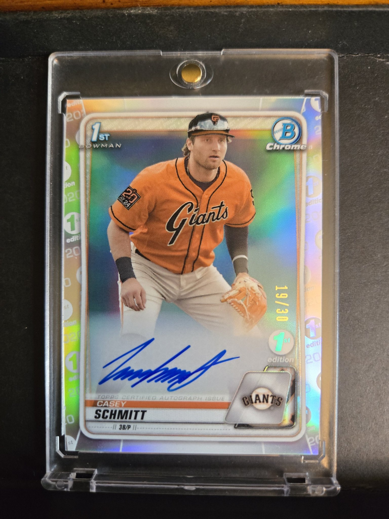 Casey Schmitt autographed baseball card found