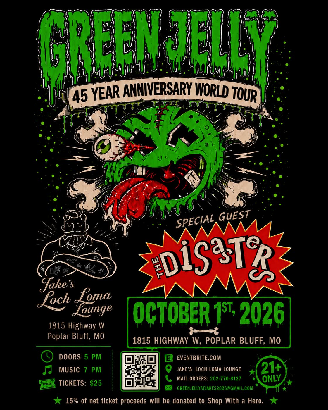 Green Jelly 45 year anniversary tour in Poplar Bluff, MO with The