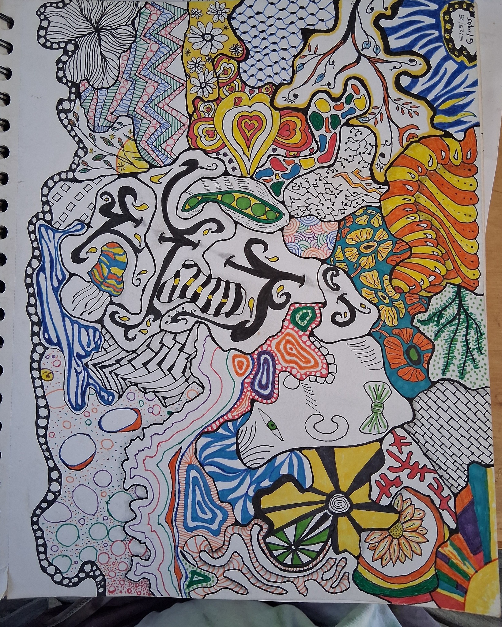 A couple of fully colored doodles. مالاجراء