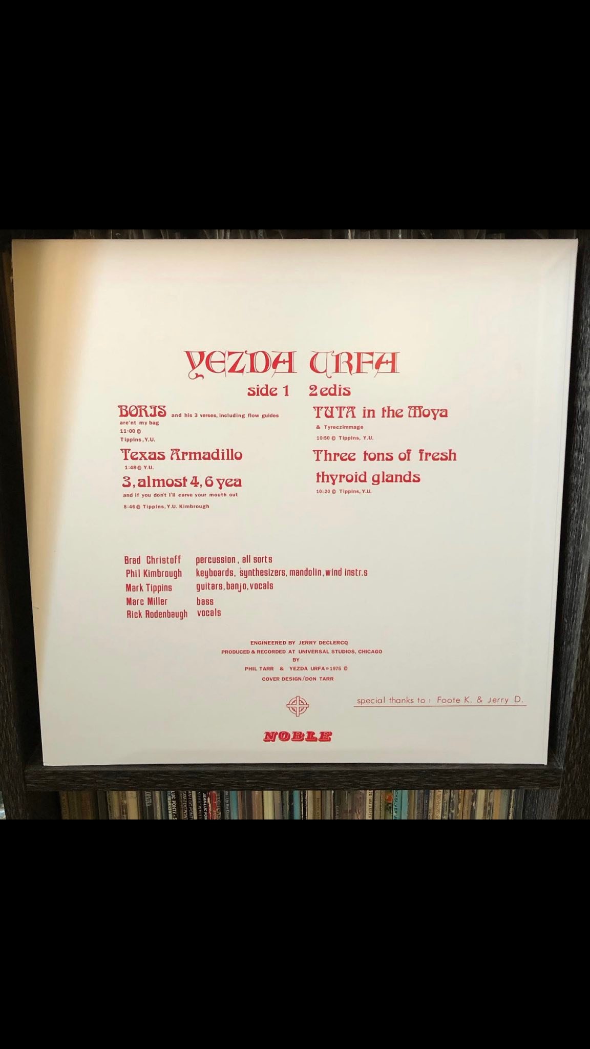 Yezda Urfa's 1975 album 'Boris' reissued by Noble Records