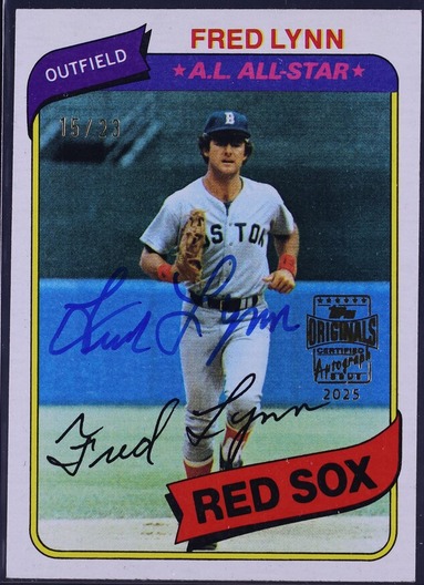 COMC misidentifies 1980 Topps autographed Fred Lynn card