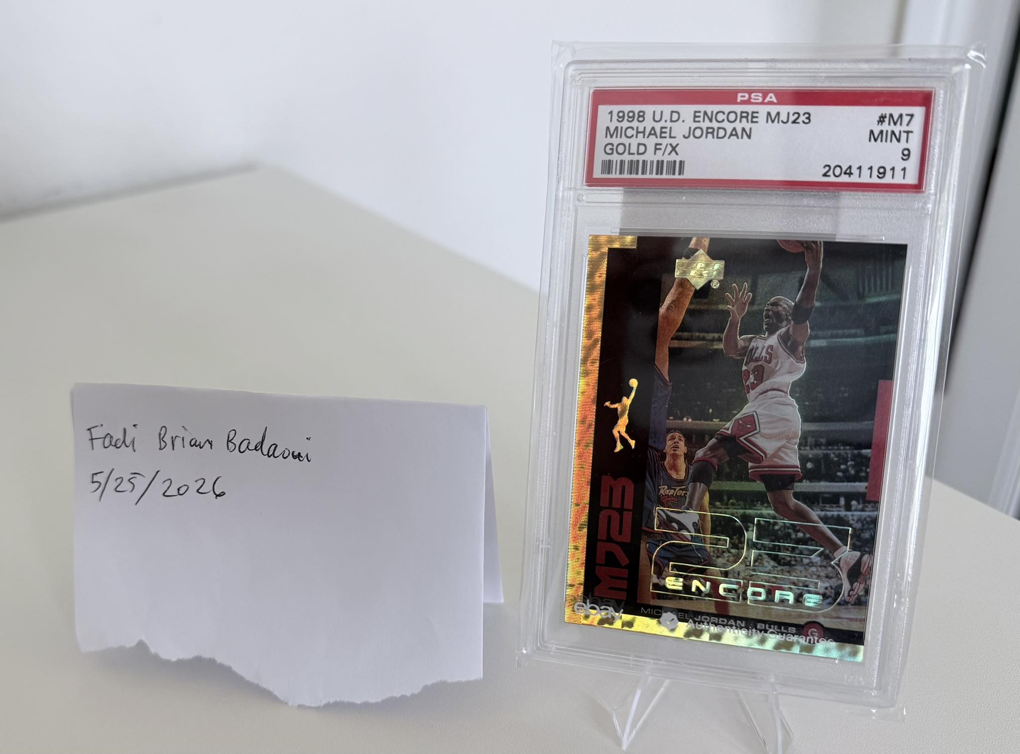 1998 Upper Deck Encore MJ23 F/X Gold card for sale