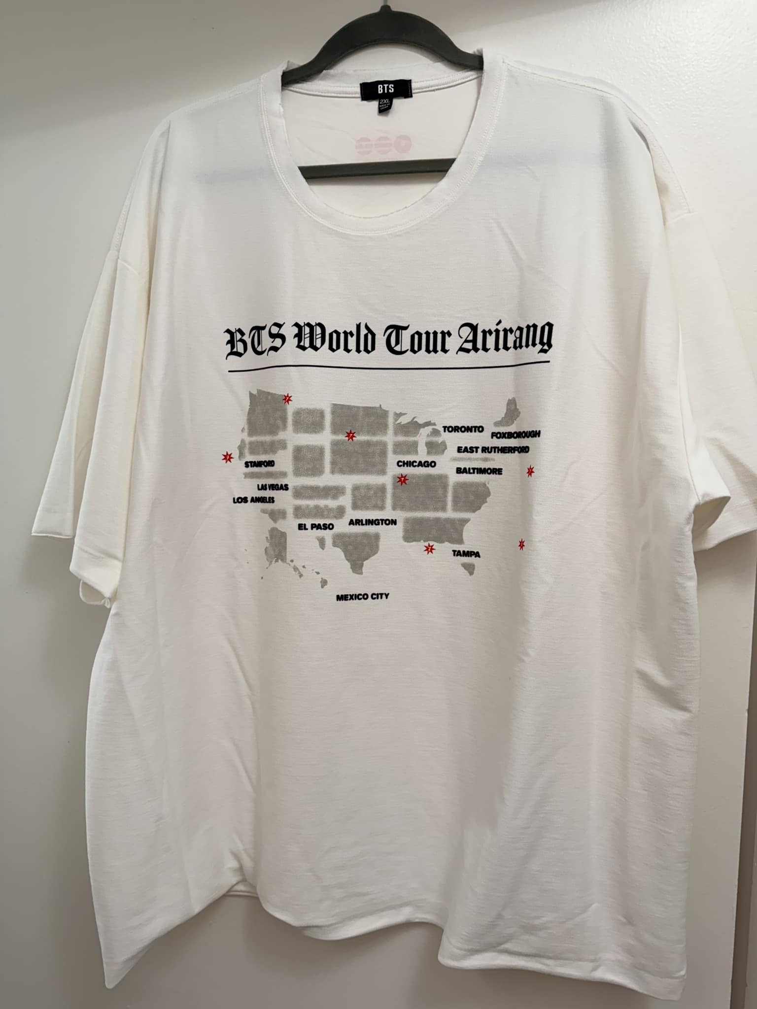 BTS World Tour Arirang 2024 shirt for trade: 2XL for XL