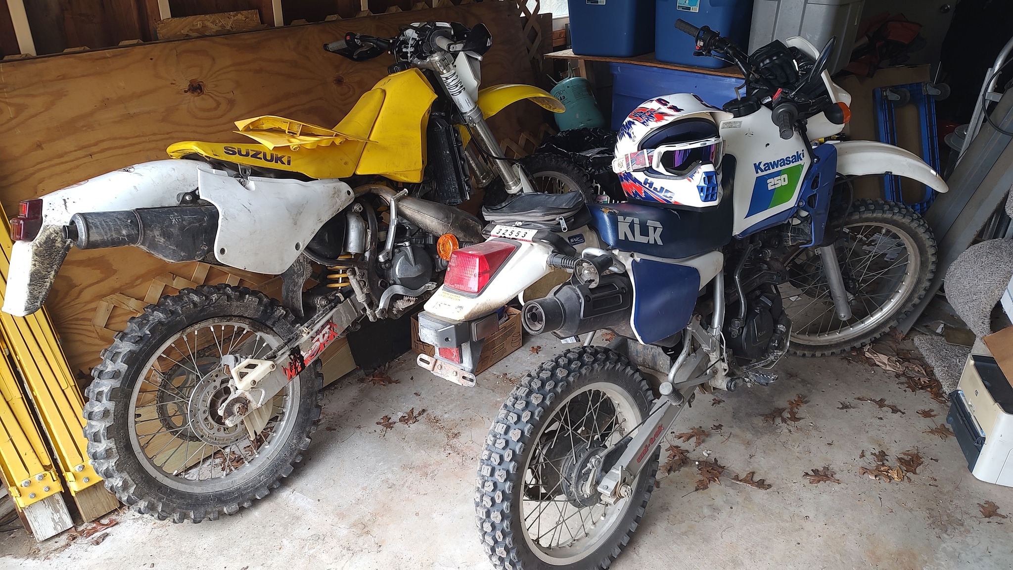 Working on my old rides today. I swapped the front sproket on the