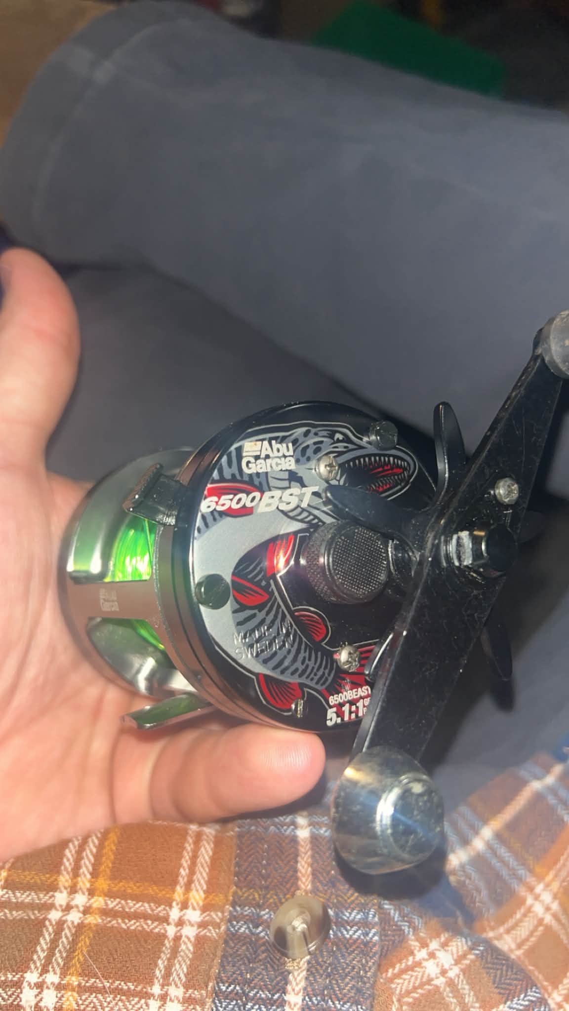 abu garcia green baitcaster ZATAHS/701MH Zata Baitcasting Combo Model:Right Hand | 7.1:1 6500cs and a graphite body Catfish Rod Casting Rod