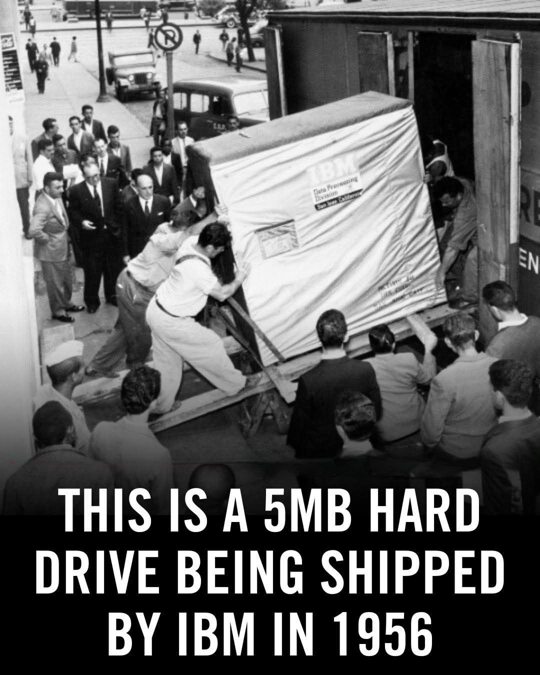 IT Humor and Memes | In 1956, IBM shipped a 5MB hard drive… and it ...