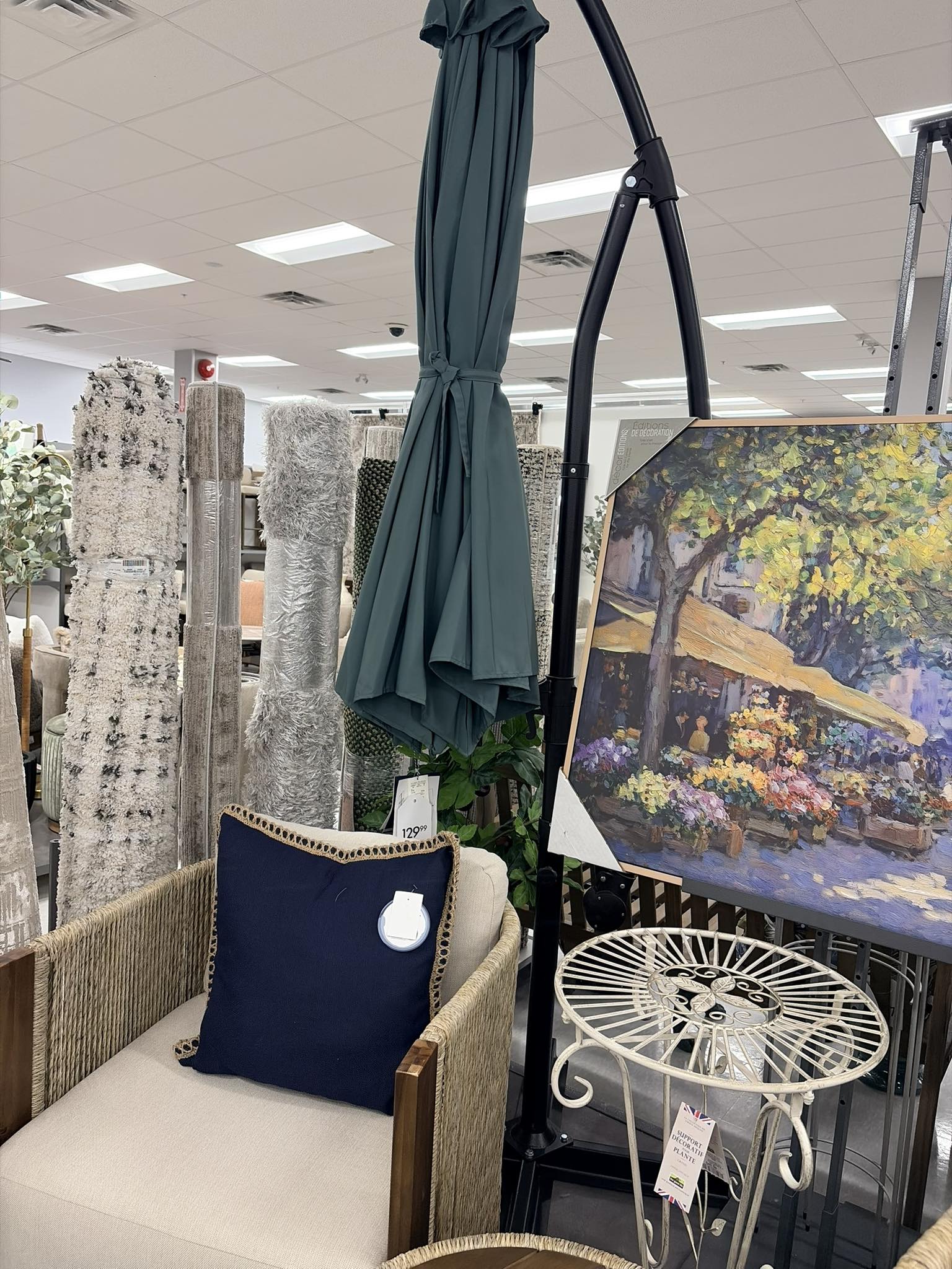 garden treasures blue paisley market 7.5-ft patio umbrella Blissun 7.5 ft Umbrella, Yard Umbrella, Outdoor with Push Button Tilt Crank (Blue&White) : Patio, Lawn & California Umbrella Pagoda Series bumblebee Market Patio Umbrellas Part:Main Housing [Left] (Yellow) - New