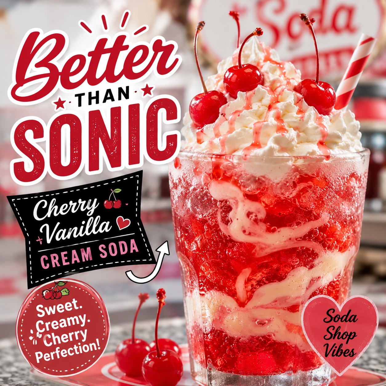 Cream Soda (クリームソーダ) is reminiscent of old-school diner 