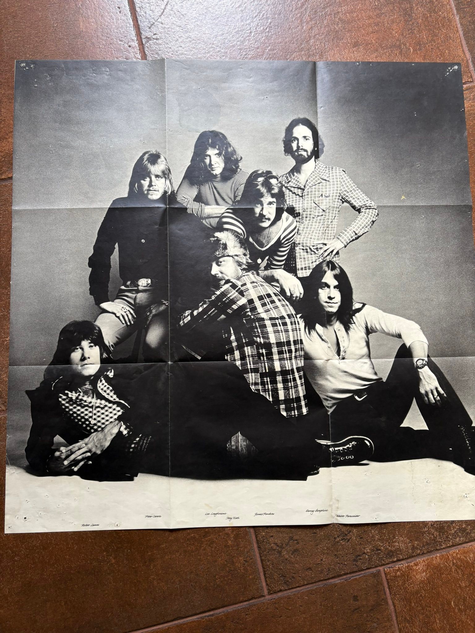 Chicago band poster and memorabilia from the 1970s