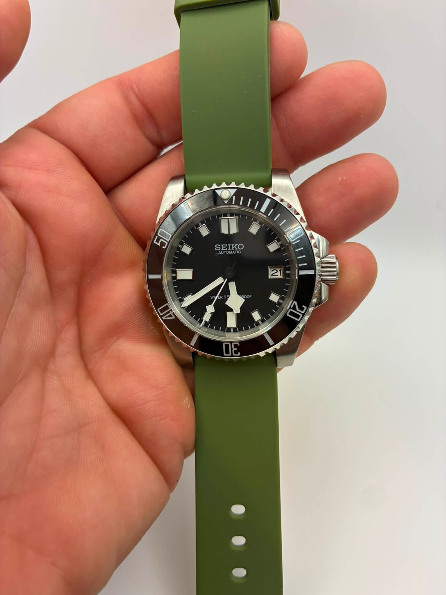 Seiko Pelagos hands on Willard style dial