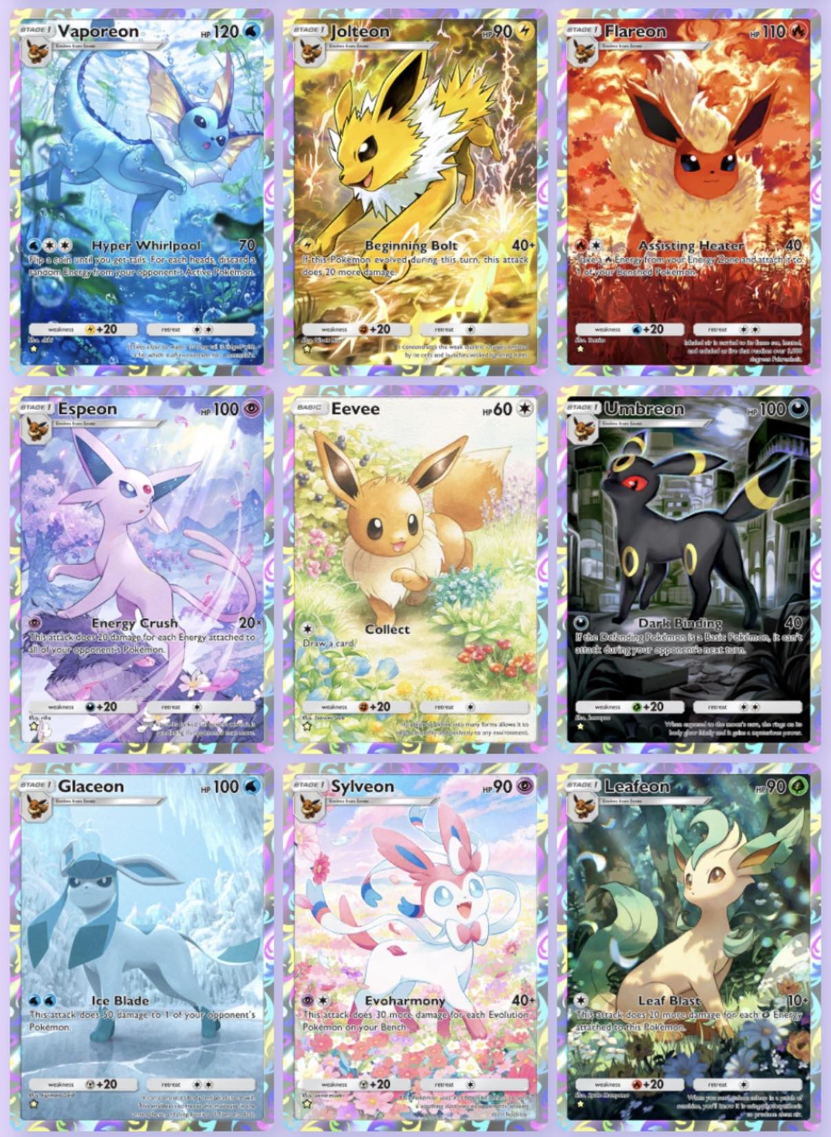 pokemon eevee evolutions card list 9 Lot - Sun Moon Lost Thunder For the first time ever All Eeveelution Cards Revealed from