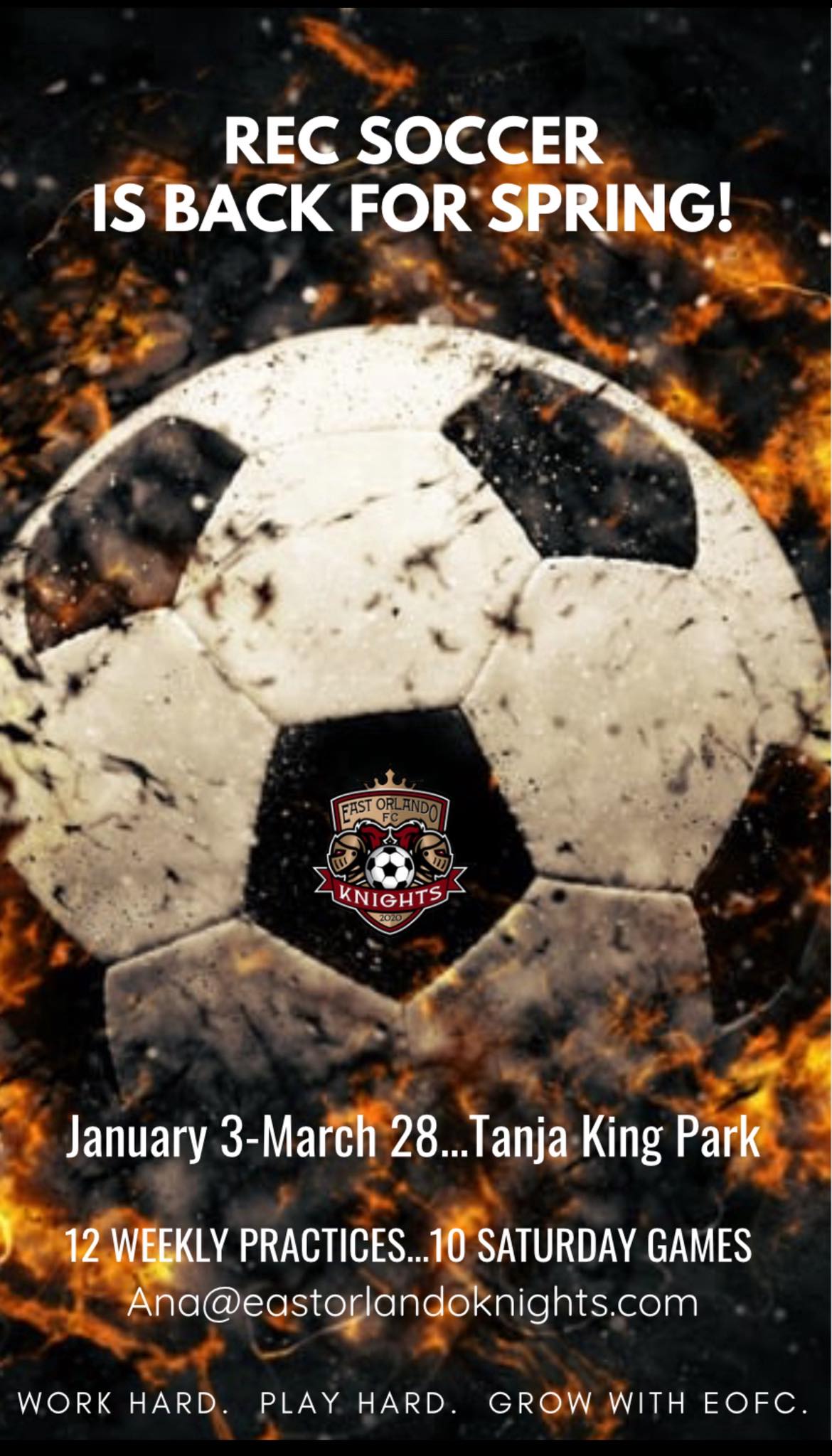 East Orlando YOUTH Sports Hub | Let’s GO! Spring Rec Soccer is back and ...