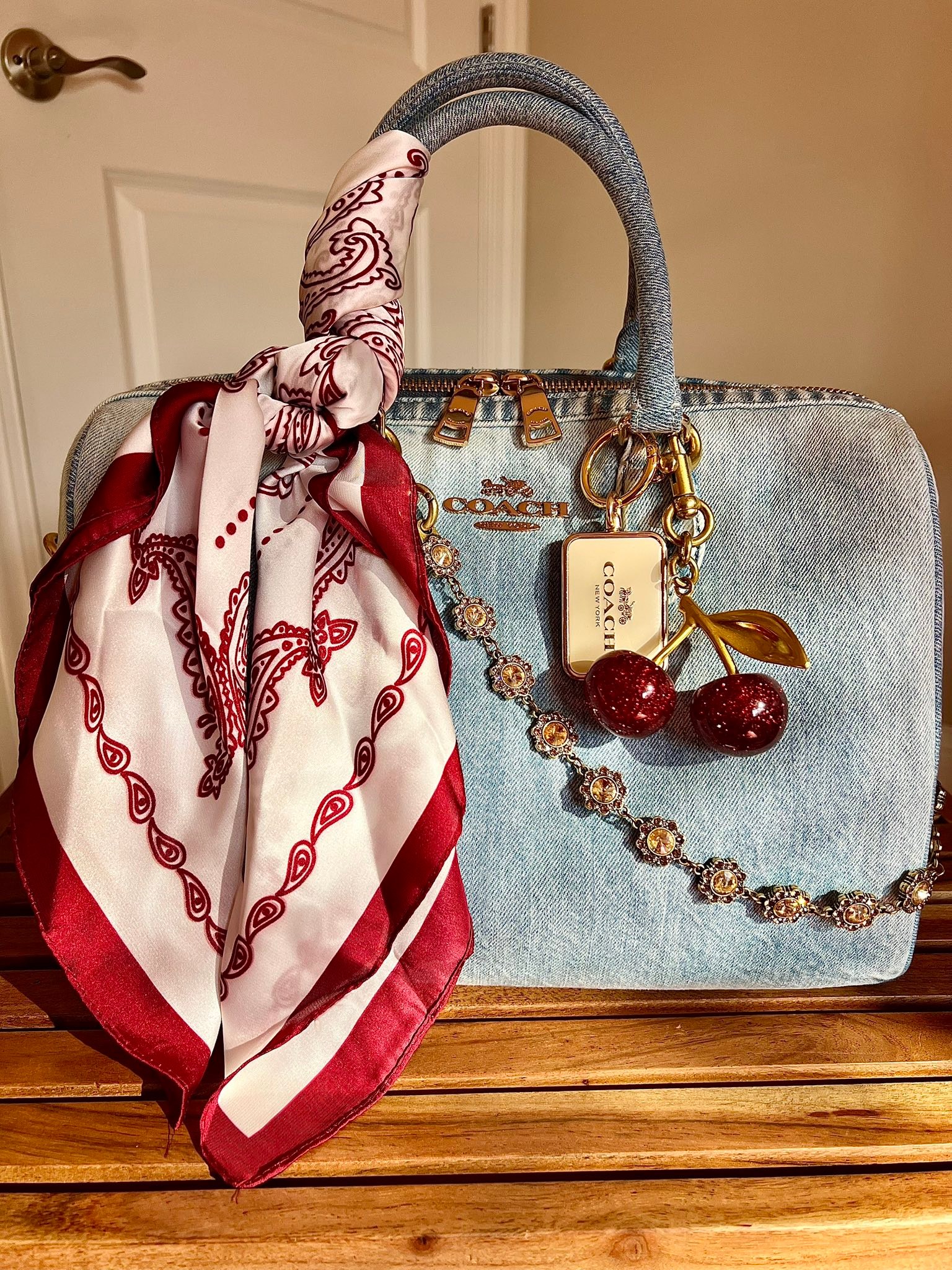 Coach Rowan denim handbag review