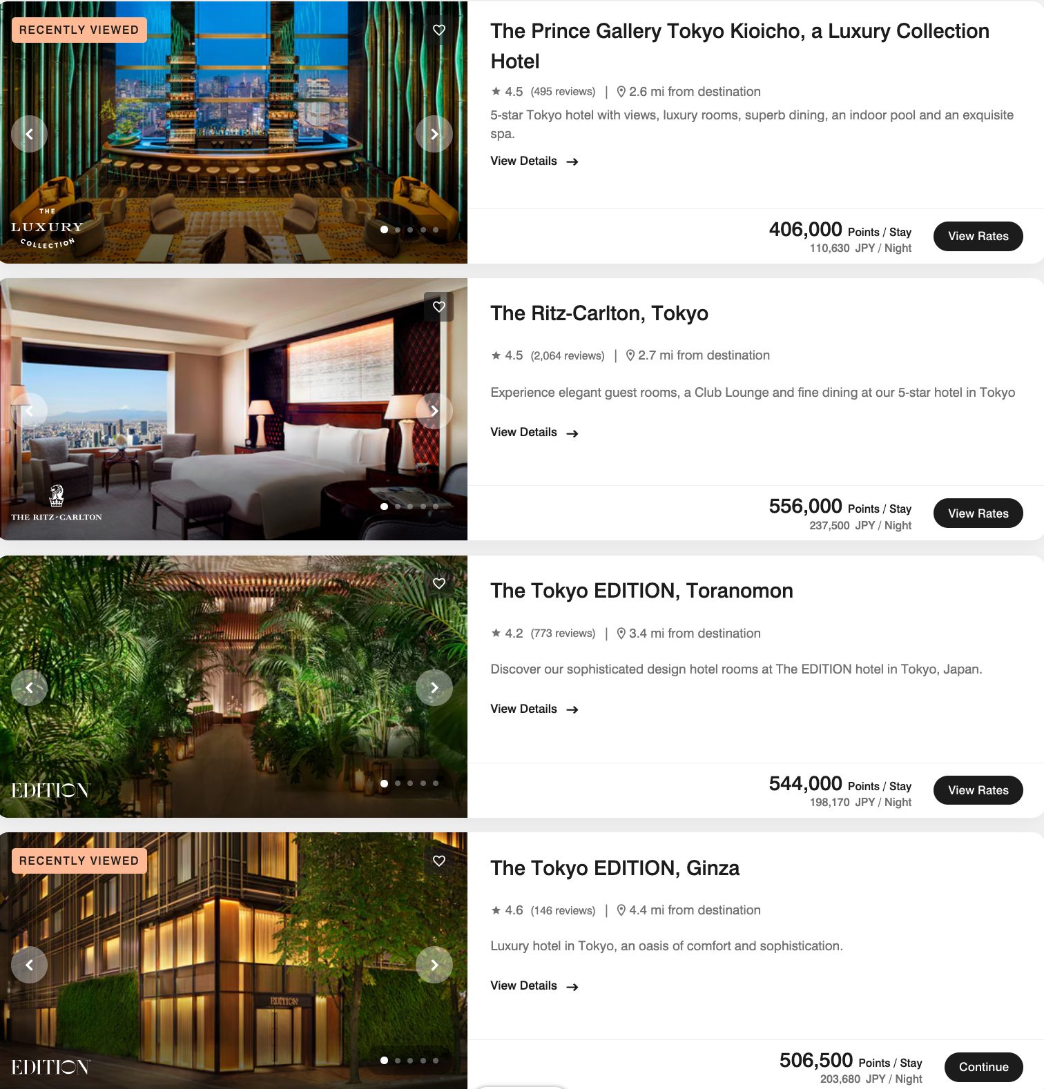 Recommendations for Marriott in Tokyo using points. Most say no
