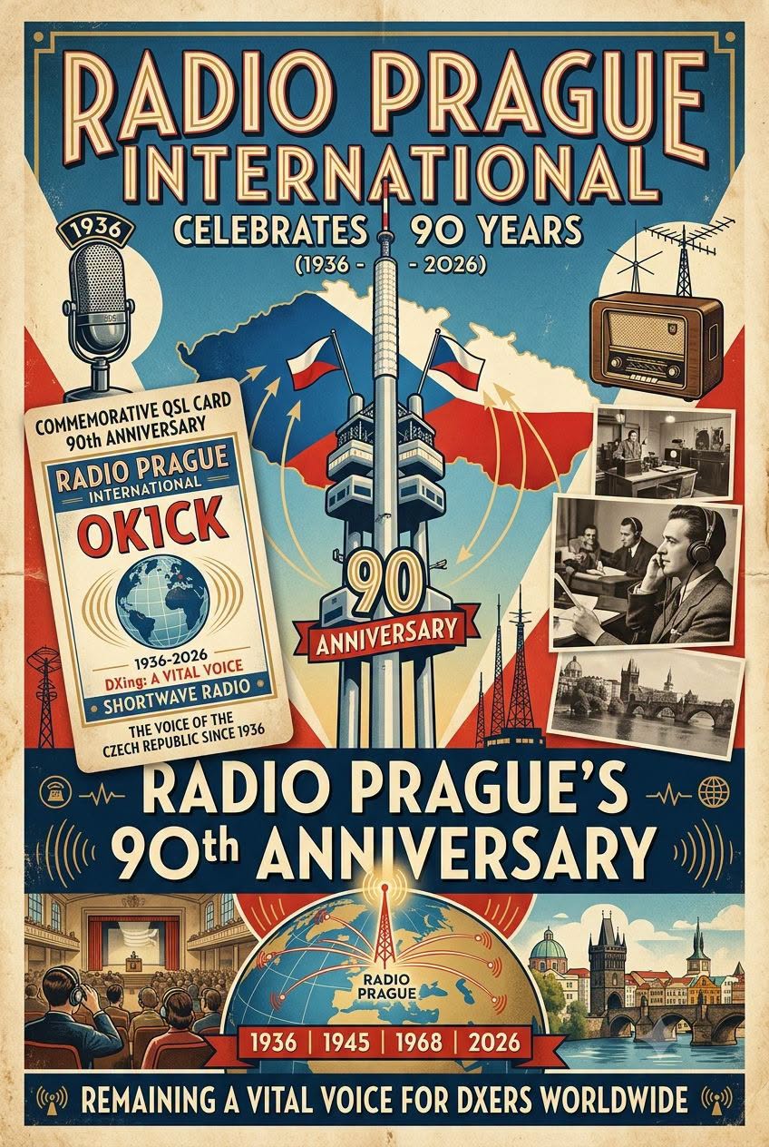 Radio Praga broadcasting in Czech to Eastern North America via WRMI !