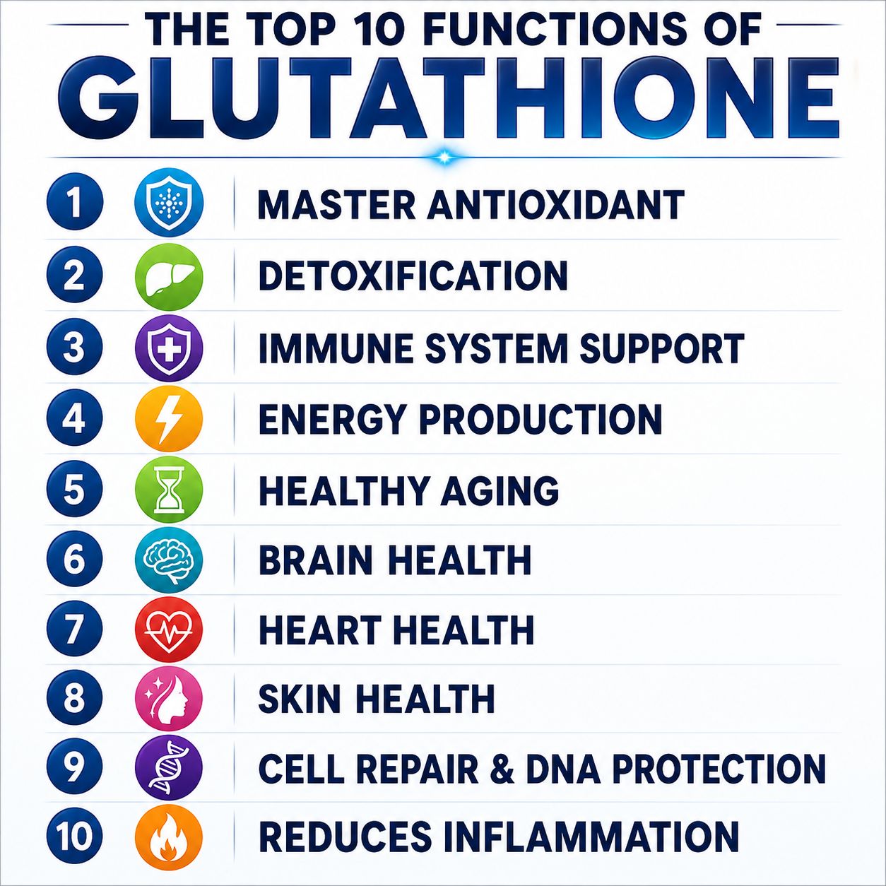 Glutathione's role in immune function and energy
