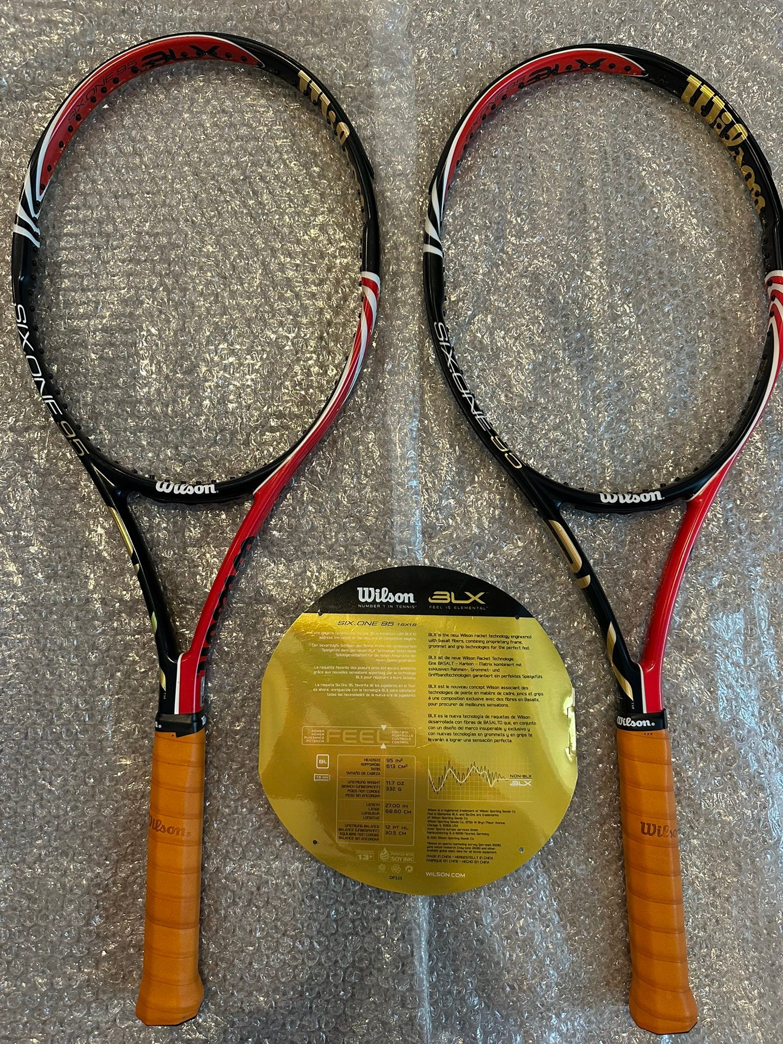 Brand new Wilson Pro Staff Six One 95 BLX tennis rackets for sale