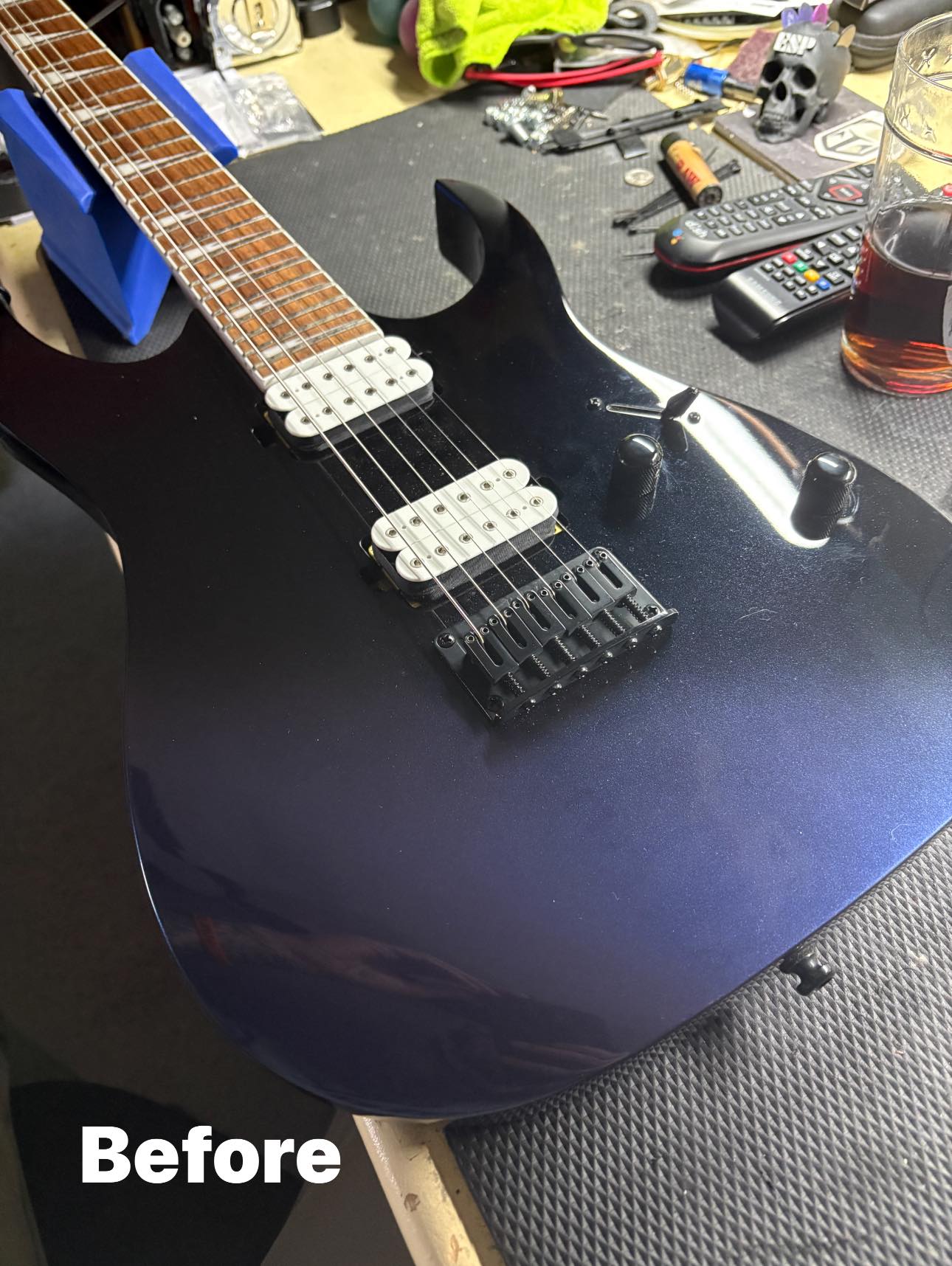 Modified 2001 Ibanez 520X-JB with Seymour Duncan pickups