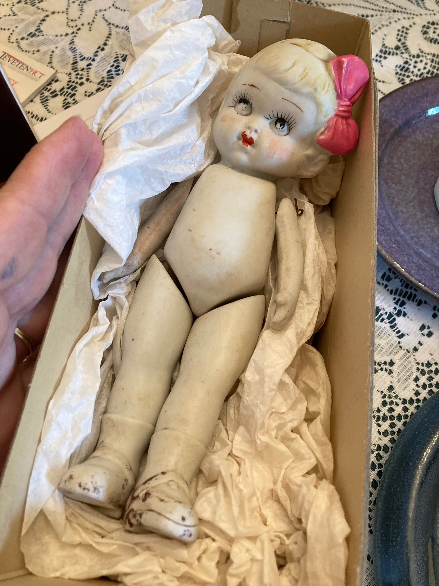 Three German porcelain dolls from the 1910-/1920's.