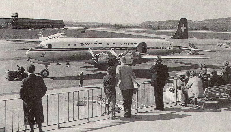Back in 1951 the interesting seat plan of the DC-6. together with