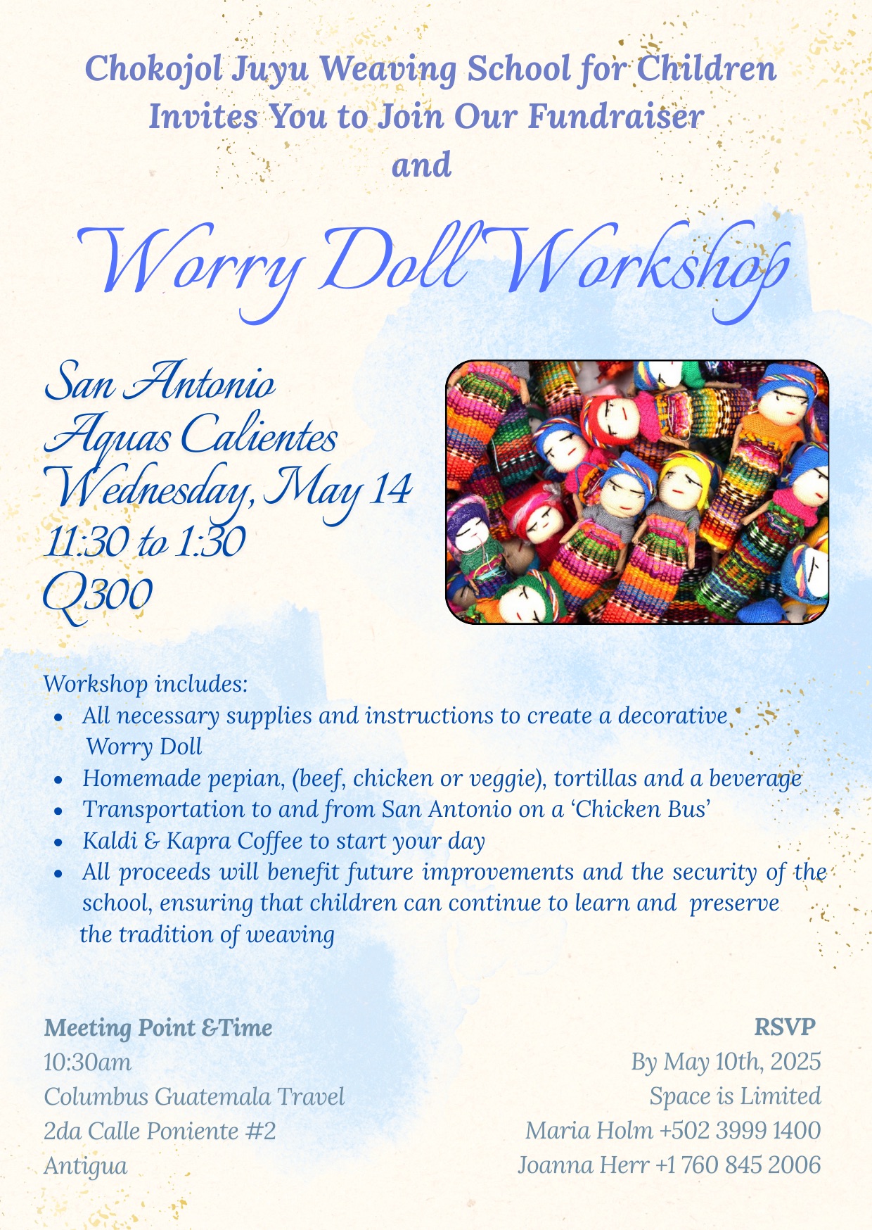 Reserve your spot for a traditional worry doll workshop