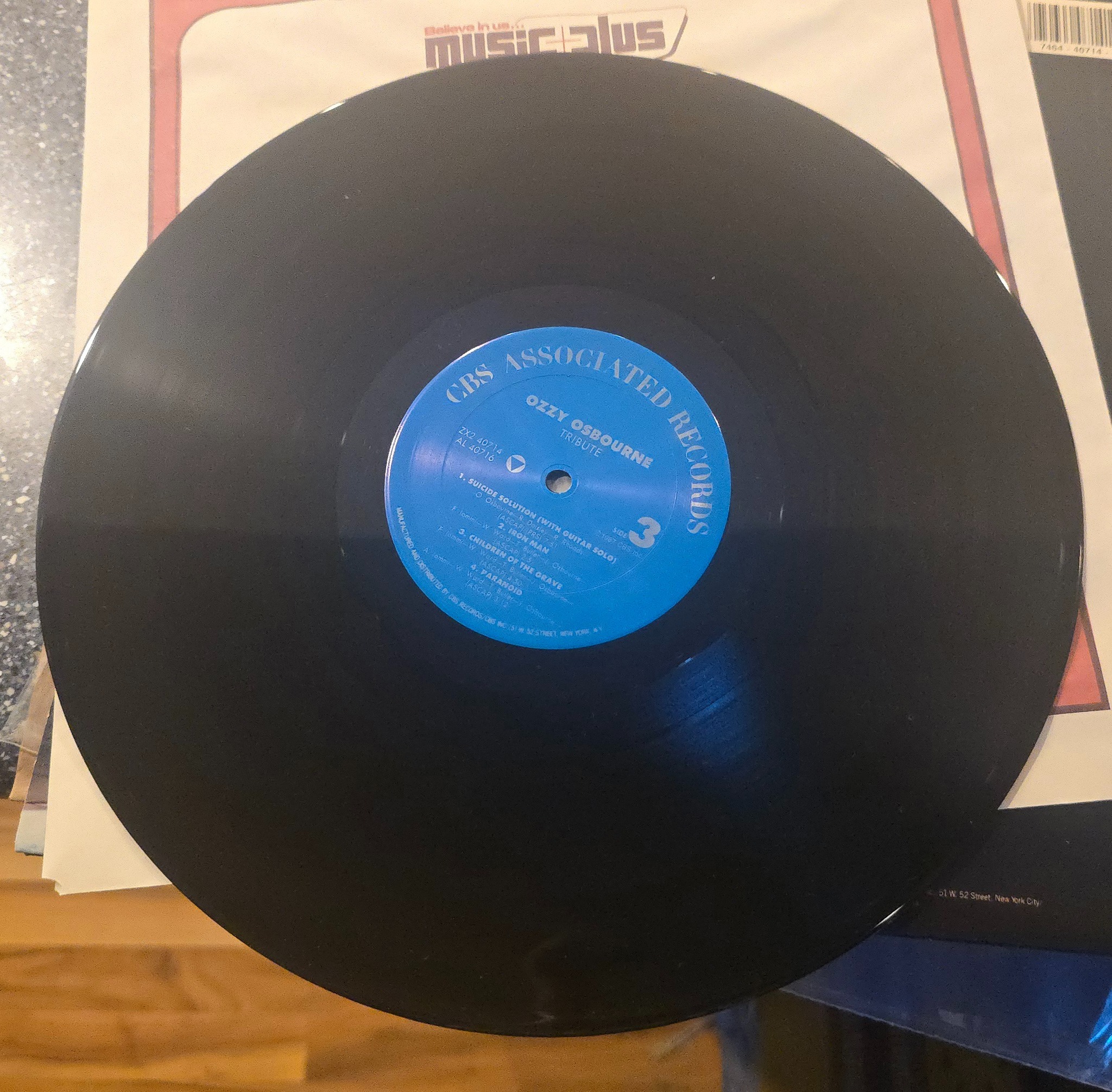 Pristine Ozzy Osbourne Randy Rhoads Tribute vinyl found at Zia Records
