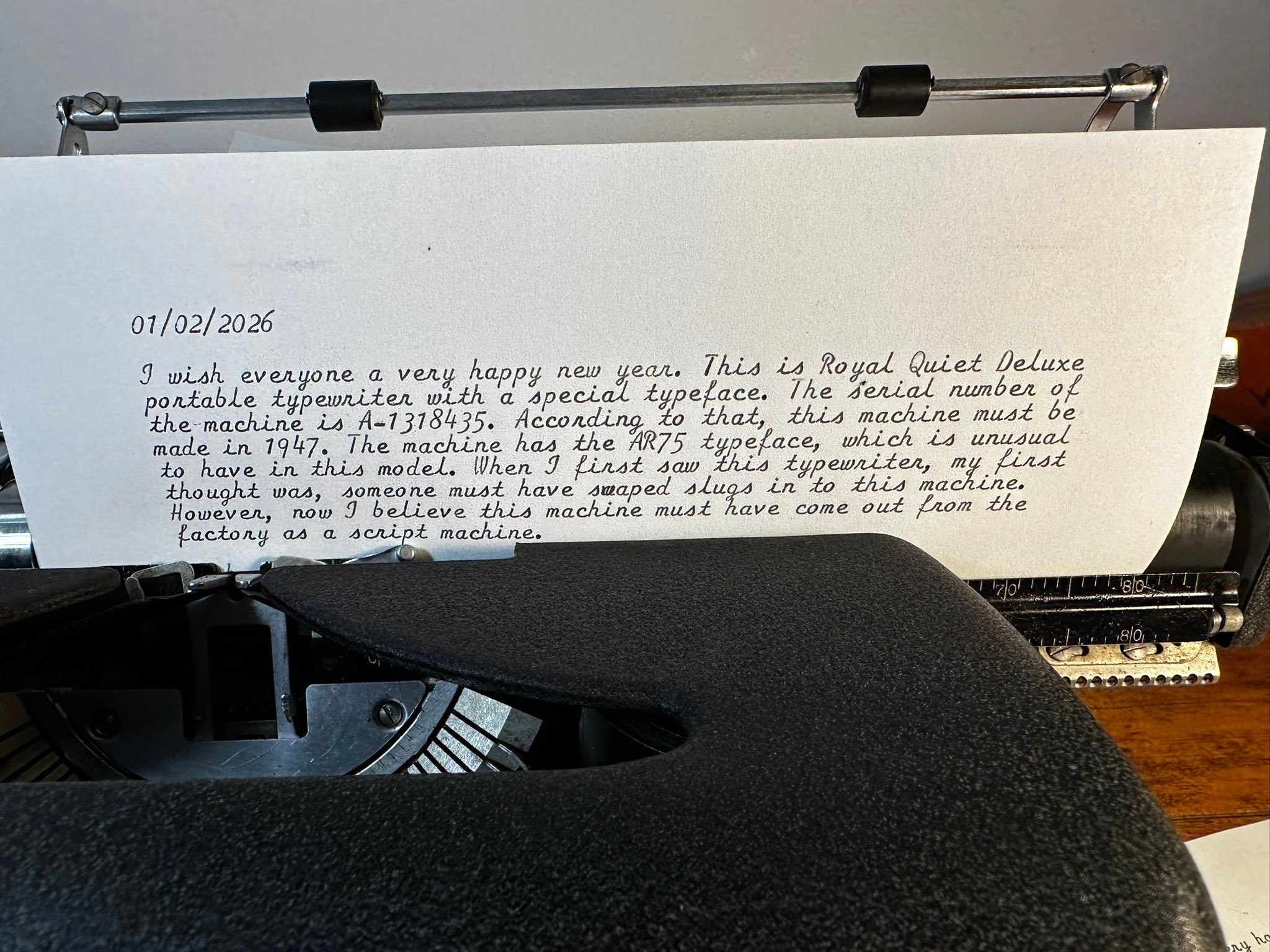 Rare Große Schrägschrift typeface on German pre-WWII typewriters