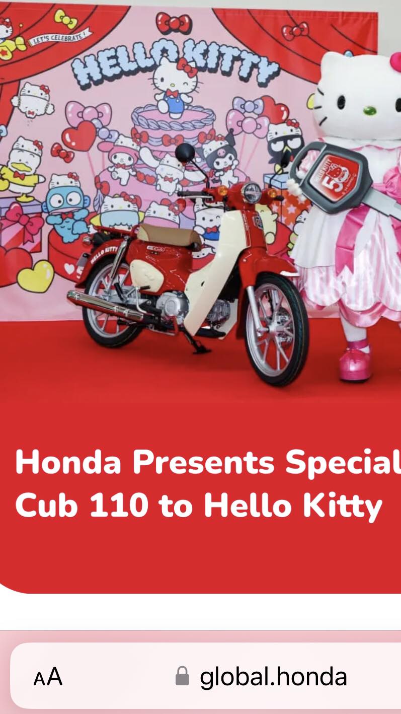 Gaijinrider picks up Hello Kitty Super Cub 110cc