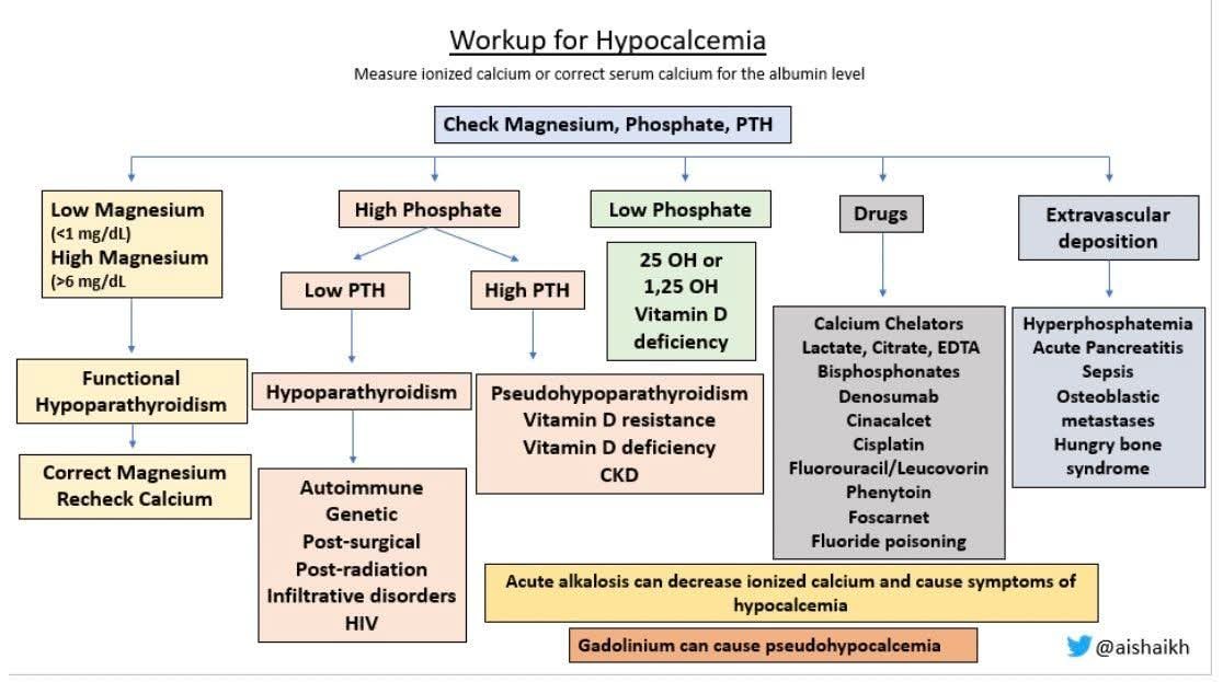 Hypocalcemia- Differential Diagnosis Algorithm | Facebook